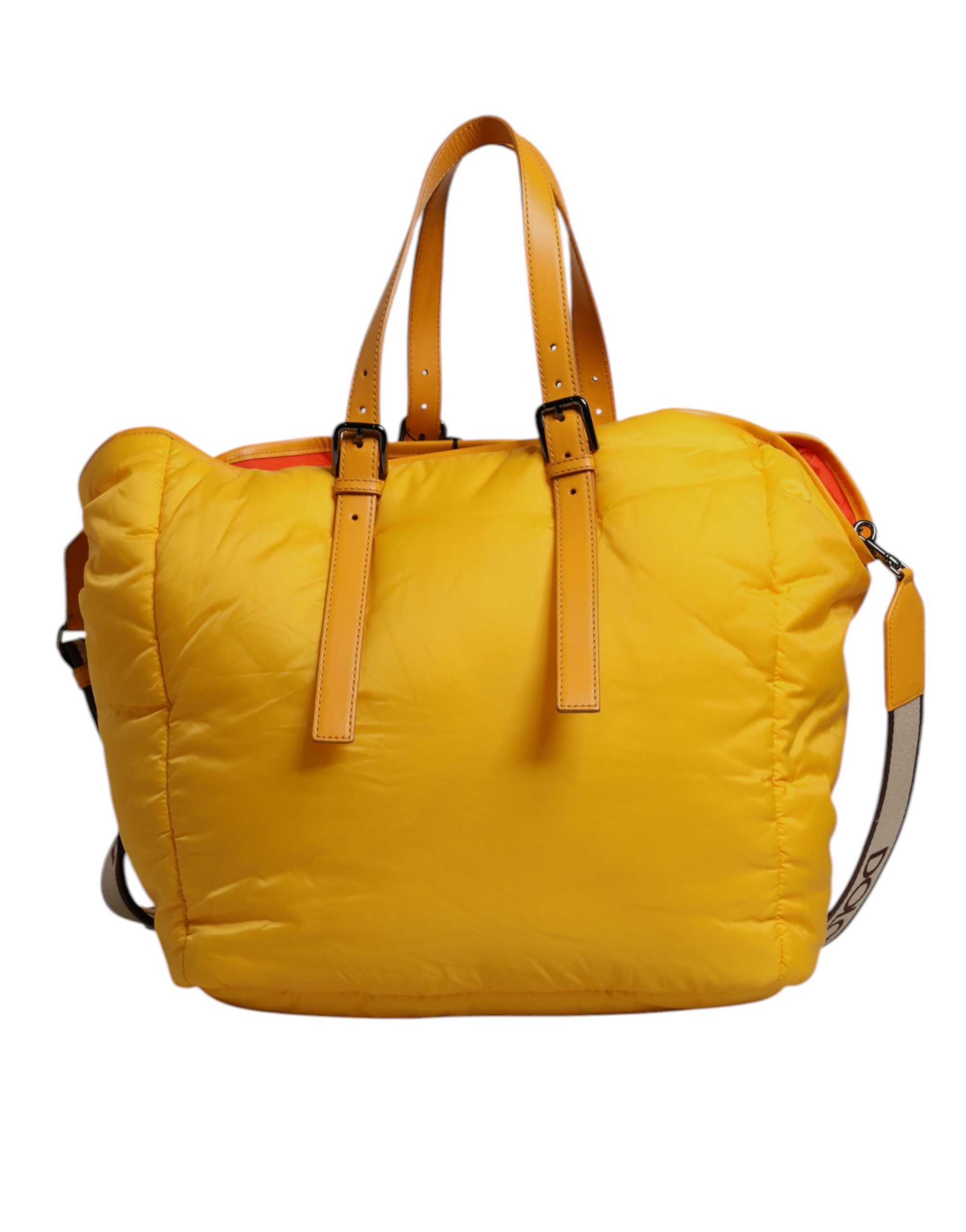 Orange Nylon Logo Plaque Hand Shoulder Duffle Men's Bag - Dolce & Gabbana - Modalova