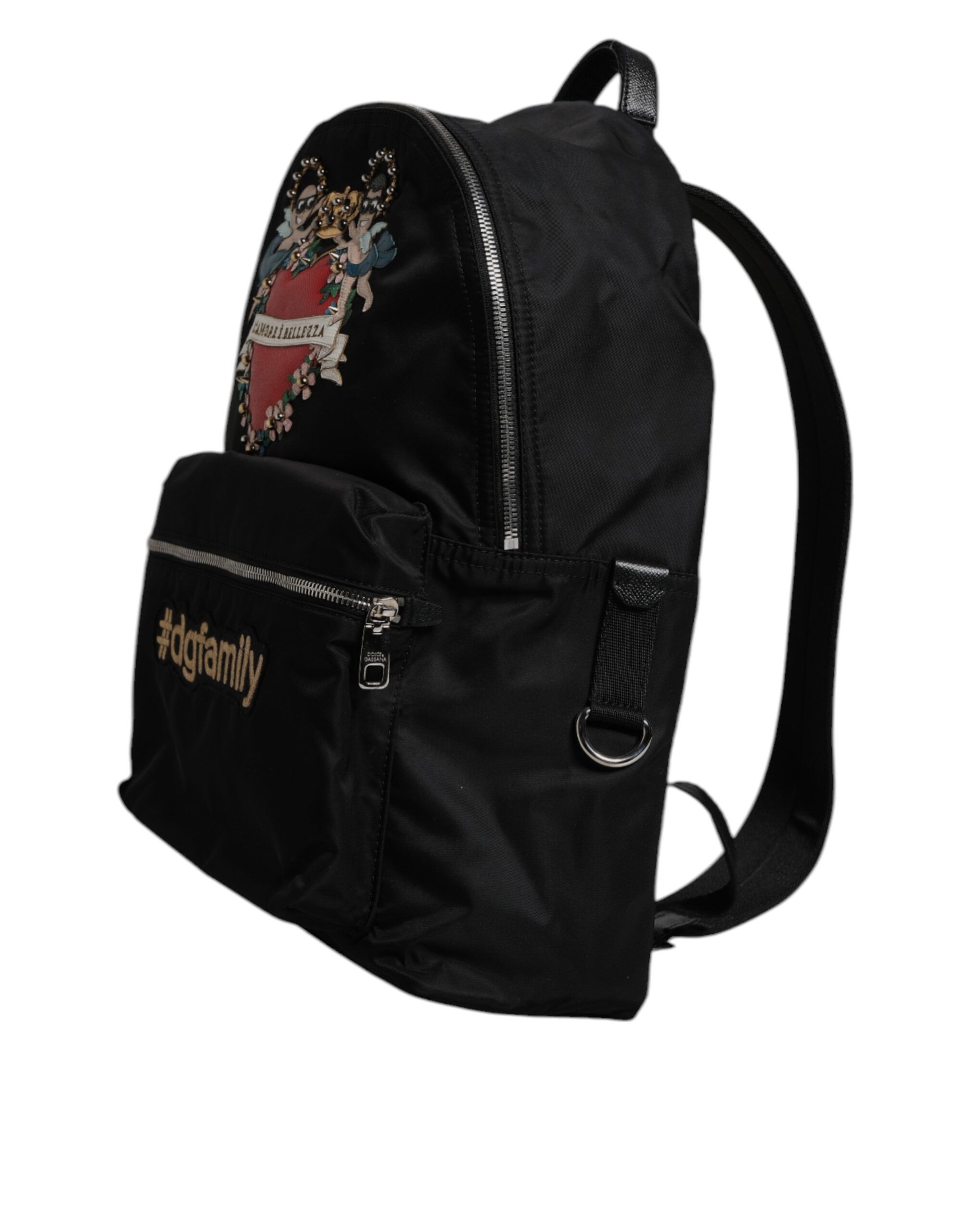 Nylon #DGFAMILY Embellished Backpack VULCANO Men's Bag - Dolce & Gabbana - Modalova