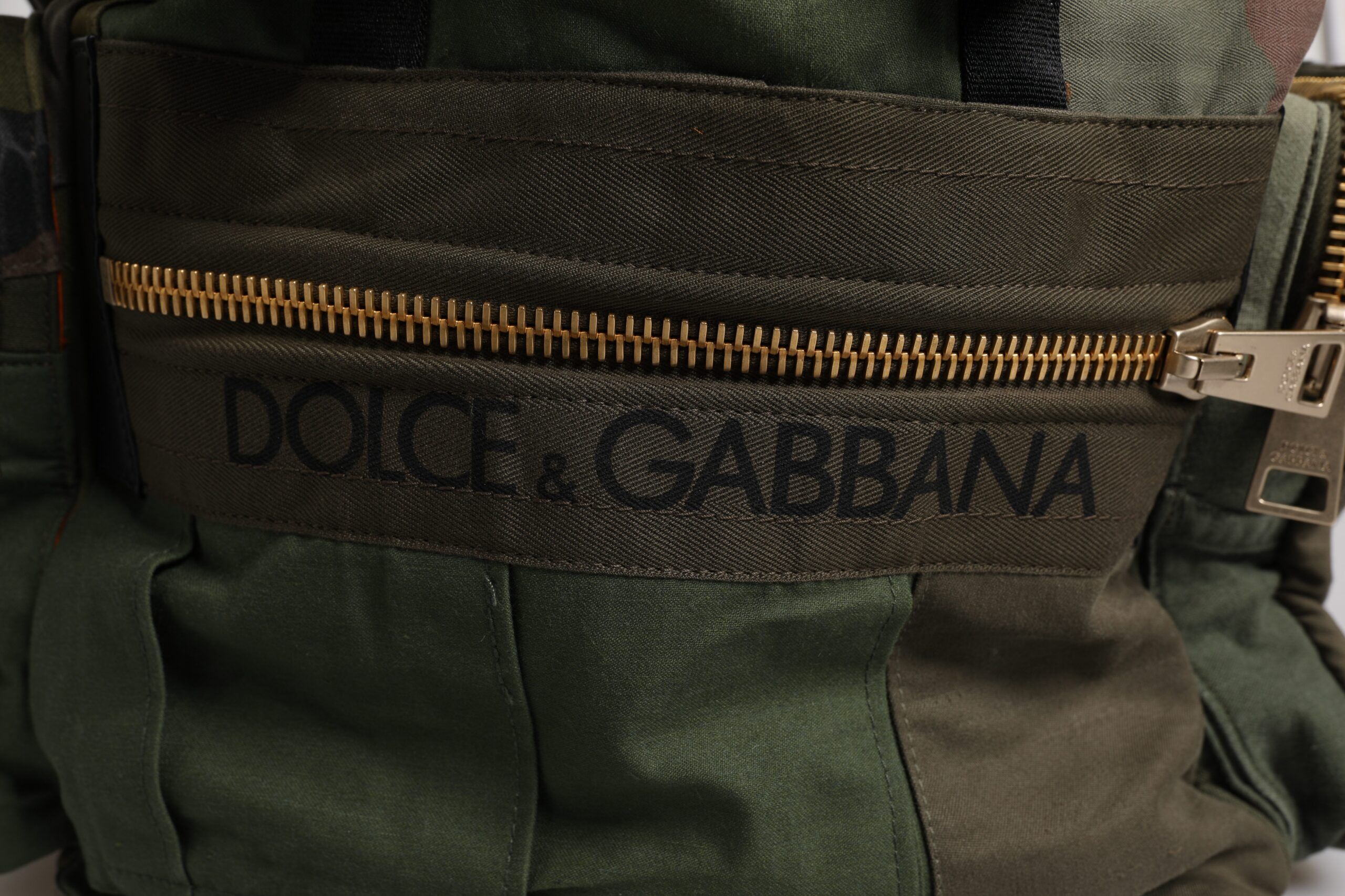 Military Patchwork Travel Backpack Men's Bag (Pre-Owned) - Dolce & Gabbana - Modalova