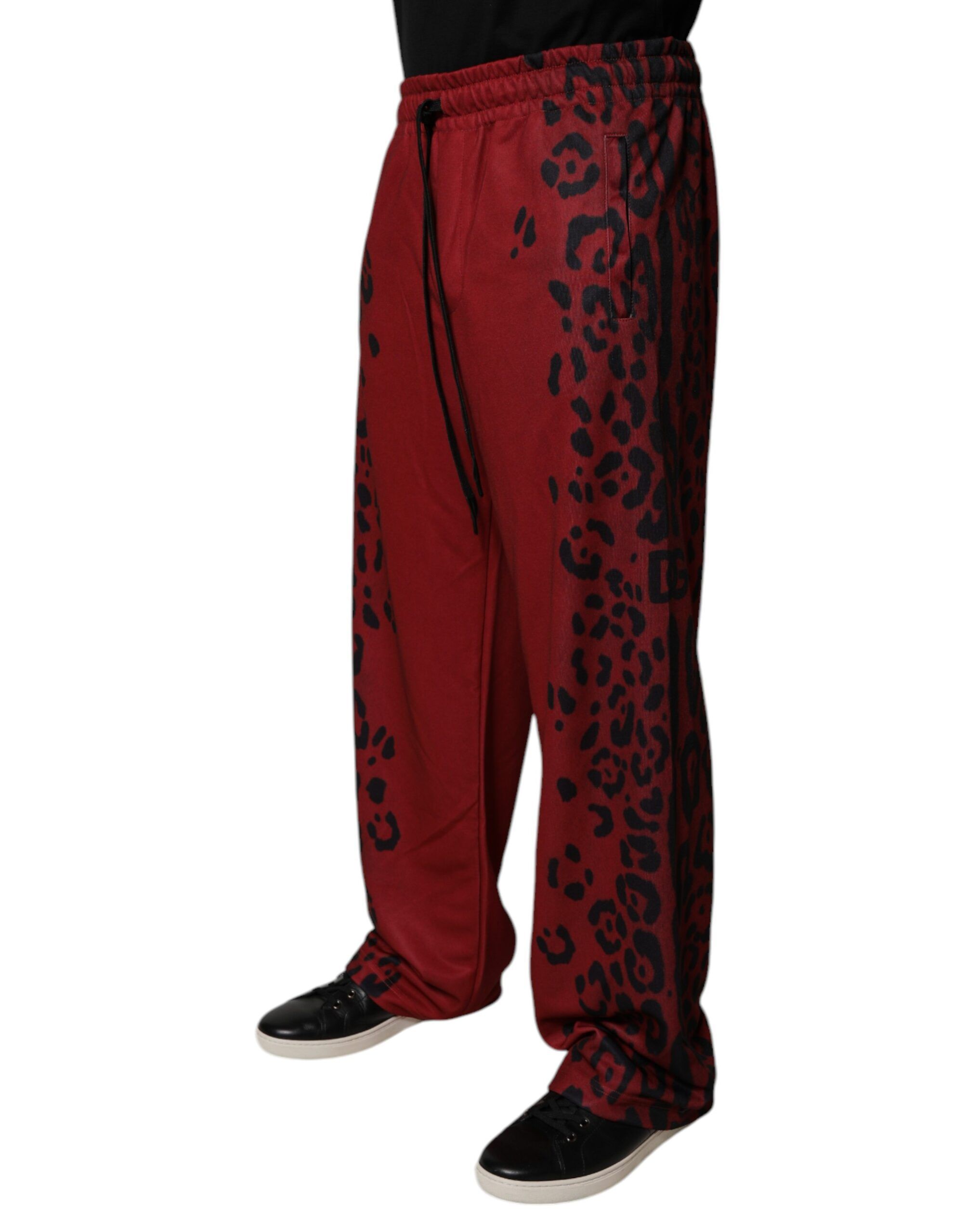 Leopard Print Polyester Men Jogger Men's Pants - Dolce & Gabbana - Modalova