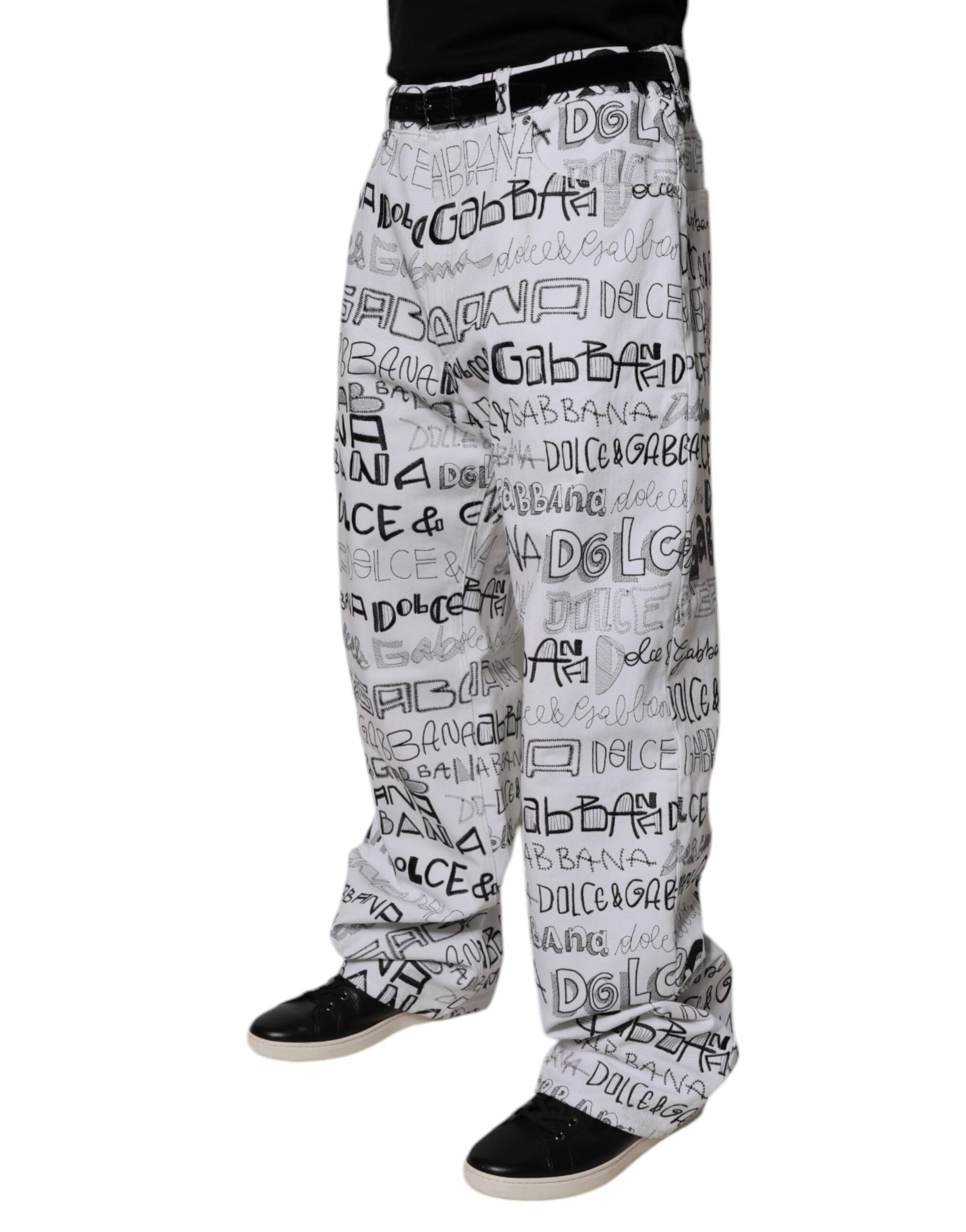 Logo Print Straight Men Denim Men's Jeans - Dolce & Gabbana - Modalova