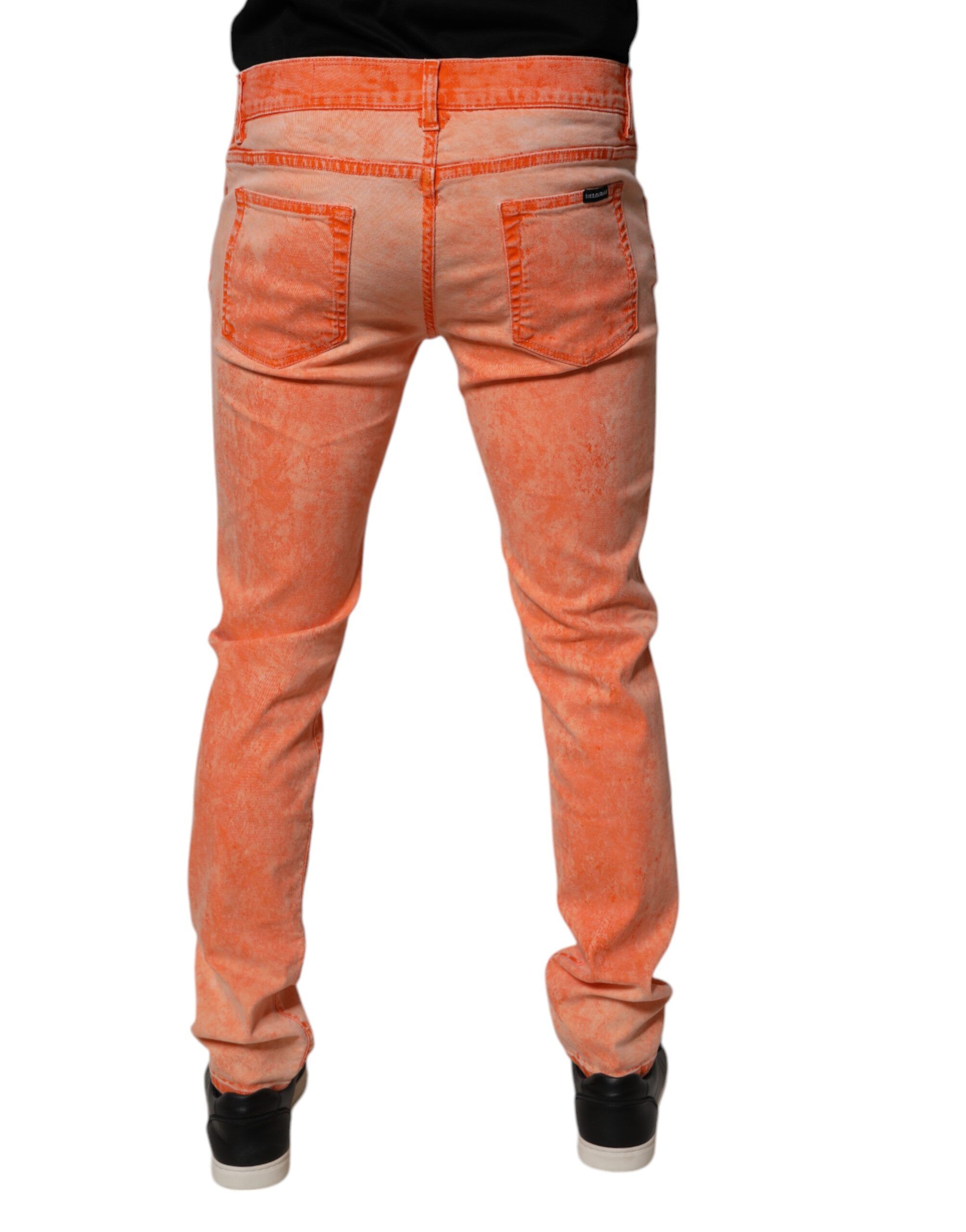 Tie Dye Cotton Skinny Men Denim Men's Jeans - Dolce & Gabbana - Modalova