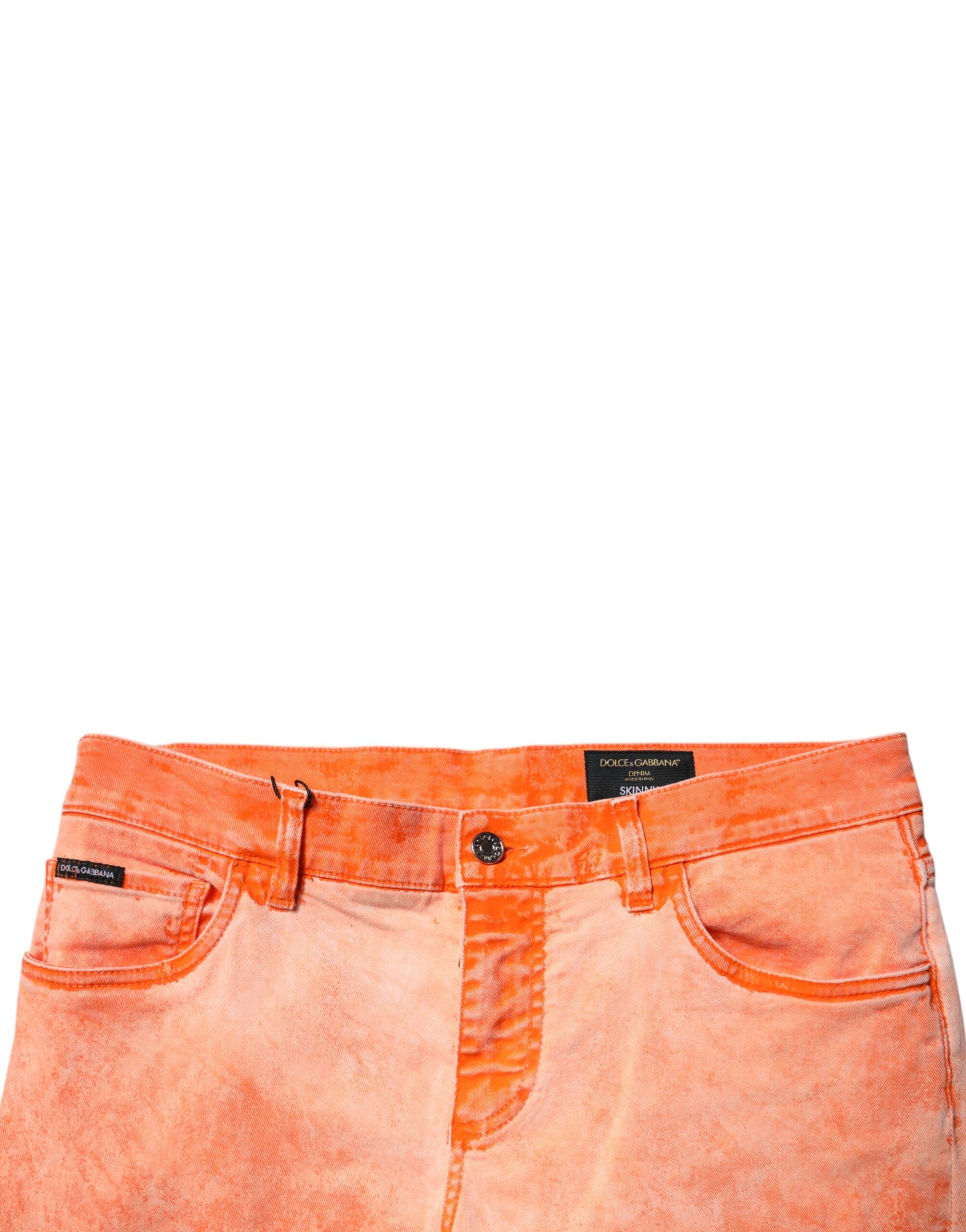 Tie Dye Cotton Skinny Men Denim Men's Jeans - Dolce & Gabbana - Modalova