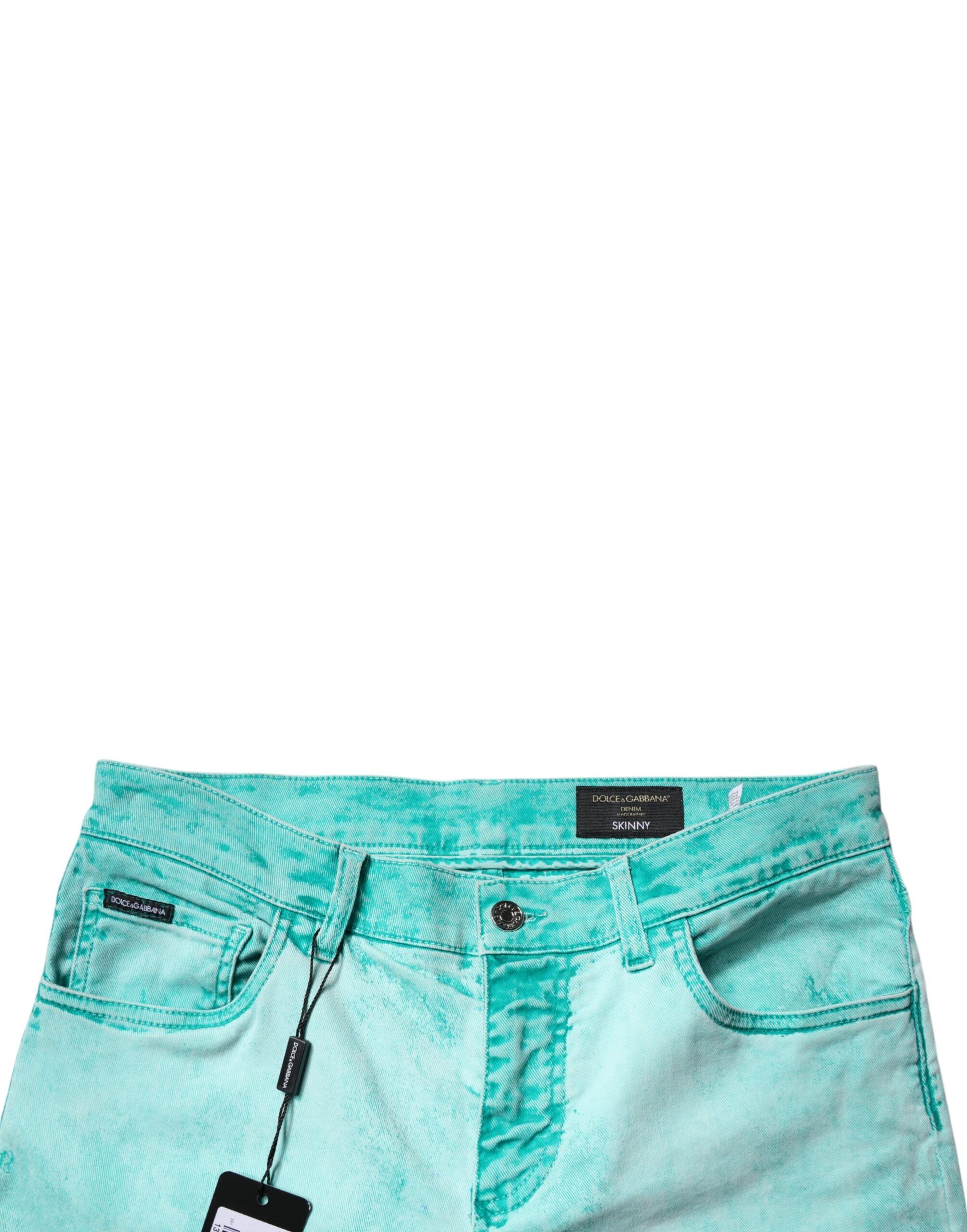 Tie Dye Cotton Skinny Men Denim Men's Jeans - Dolce & Gabbana - Modalova