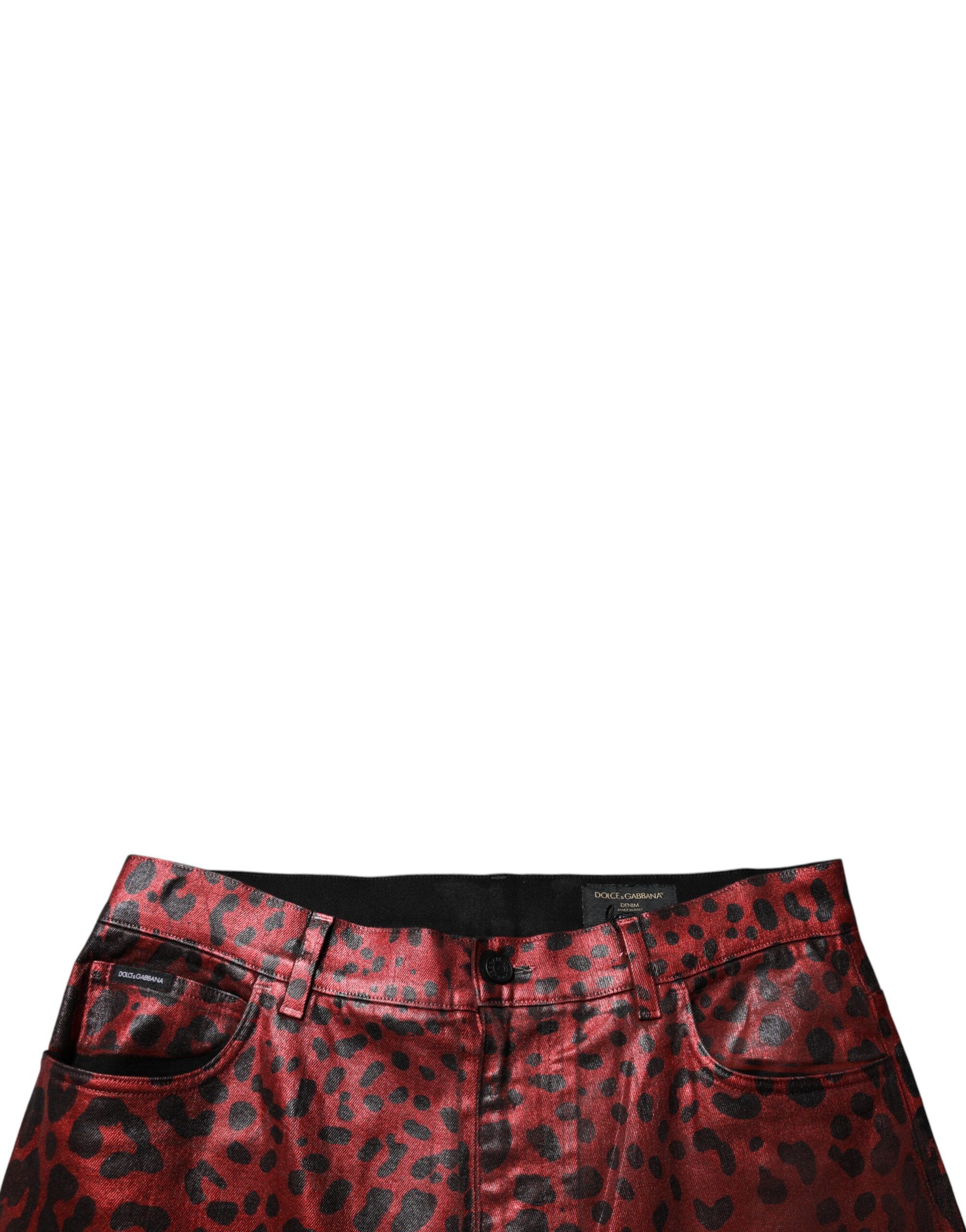 Leopard Cotton Straight Men Denim Men's Jeans - Dolce & Gabbana - Modalova