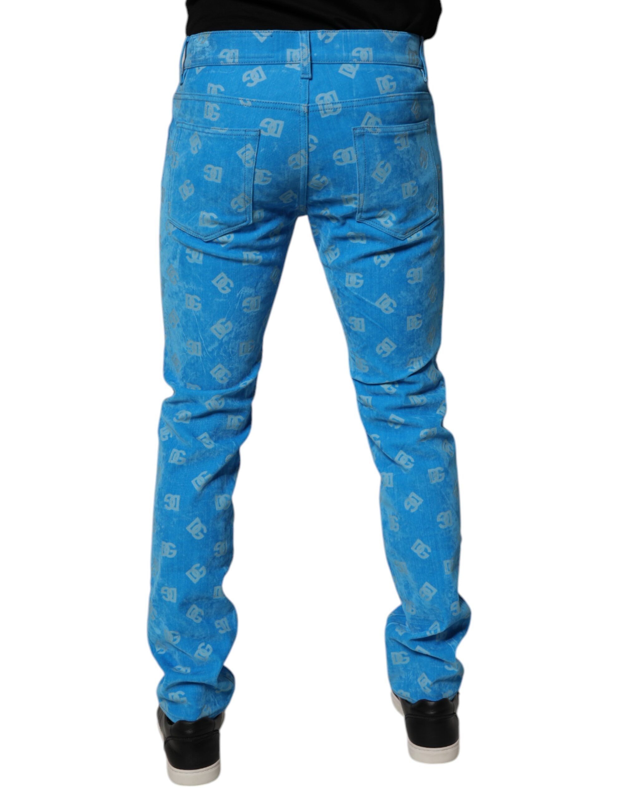 Logo Monogram Cotton Skinny Denim Men's Jeans - Dolce & Gabbana - Modalova