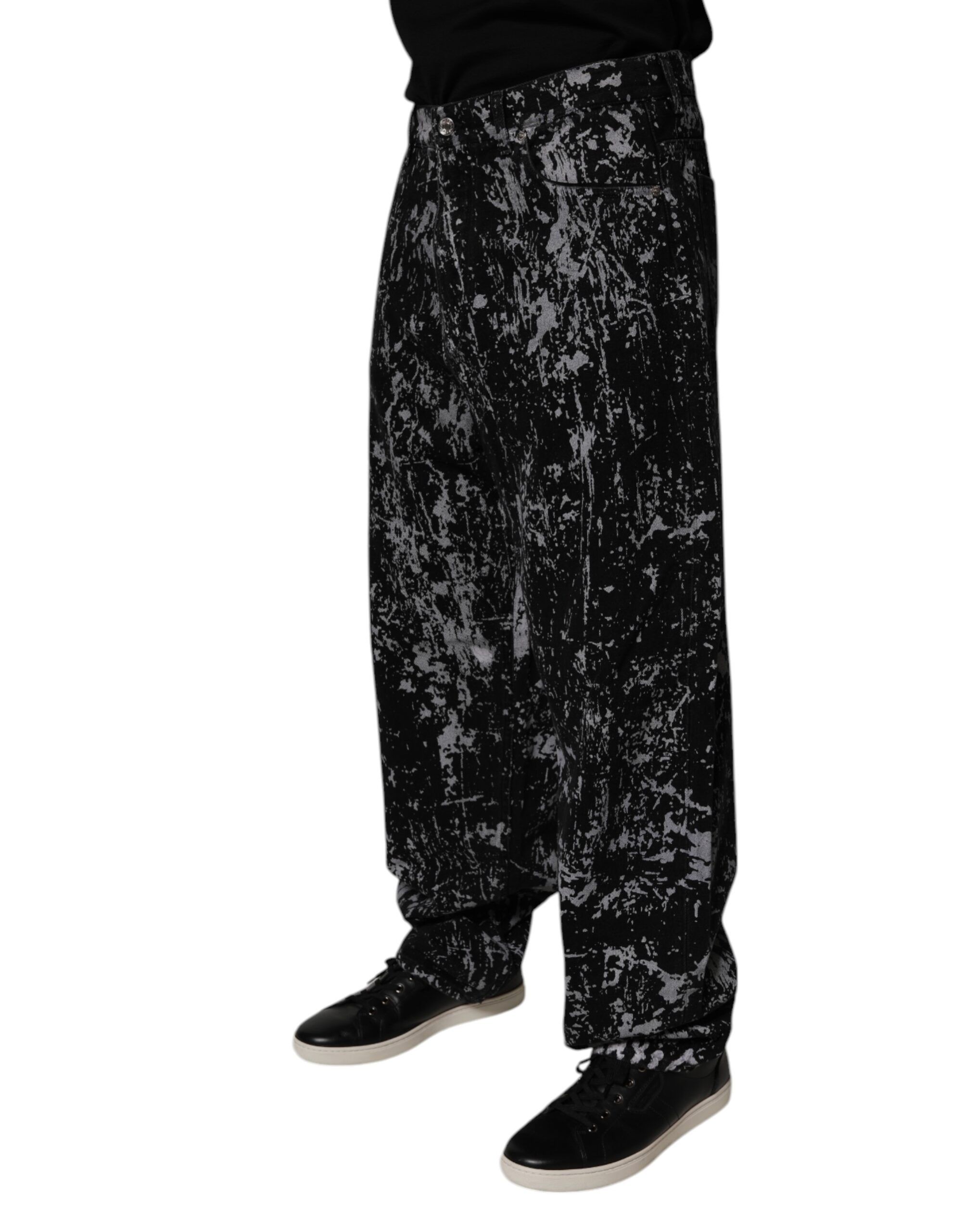 Tie Dye Cotton Straight Men Denim Men's Jeans - Dolce & Gabbana - Modalova