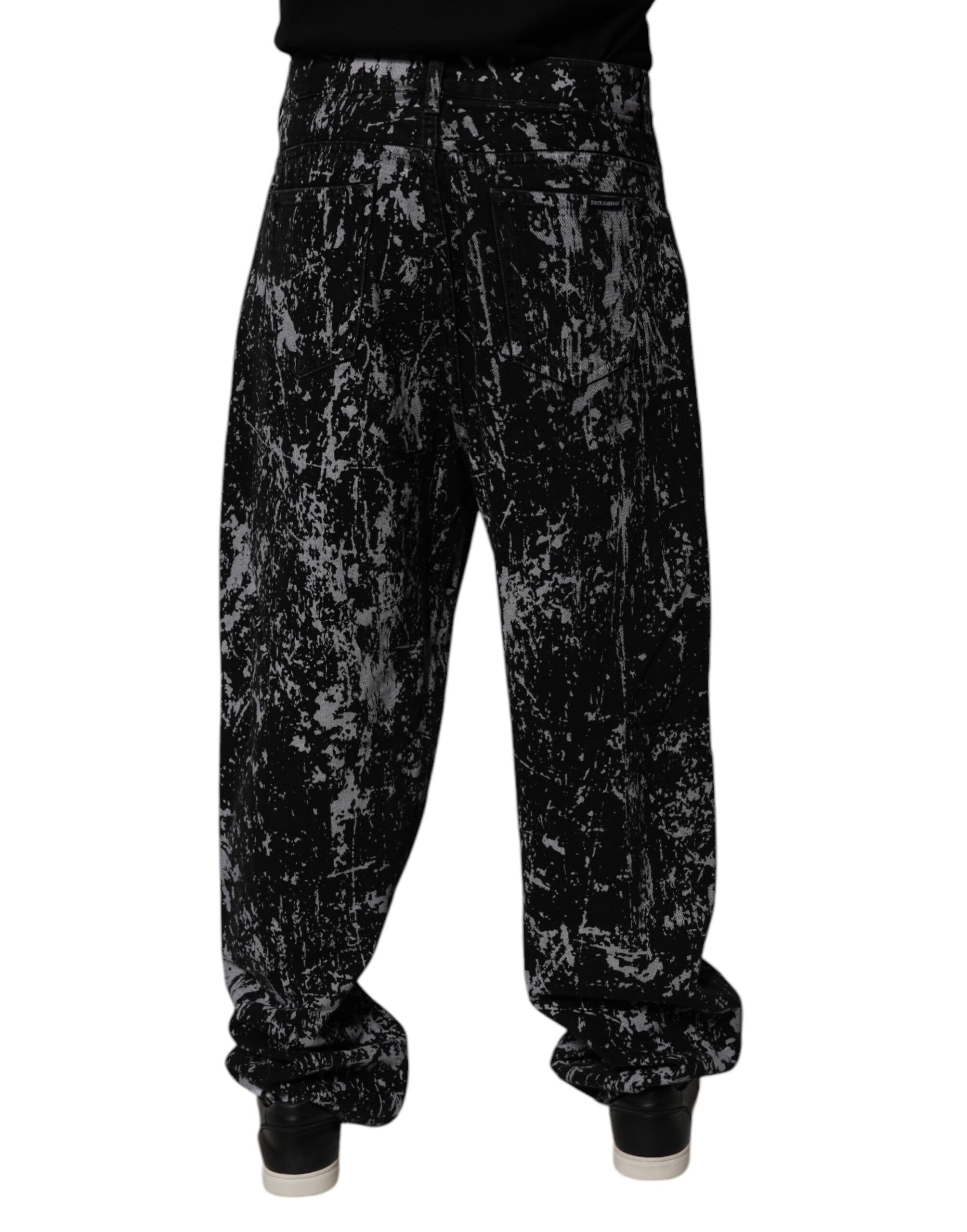 Tie Dye Cotton Straight Men Denim Men's Jeans - Dolce & Gabbana - Modalova