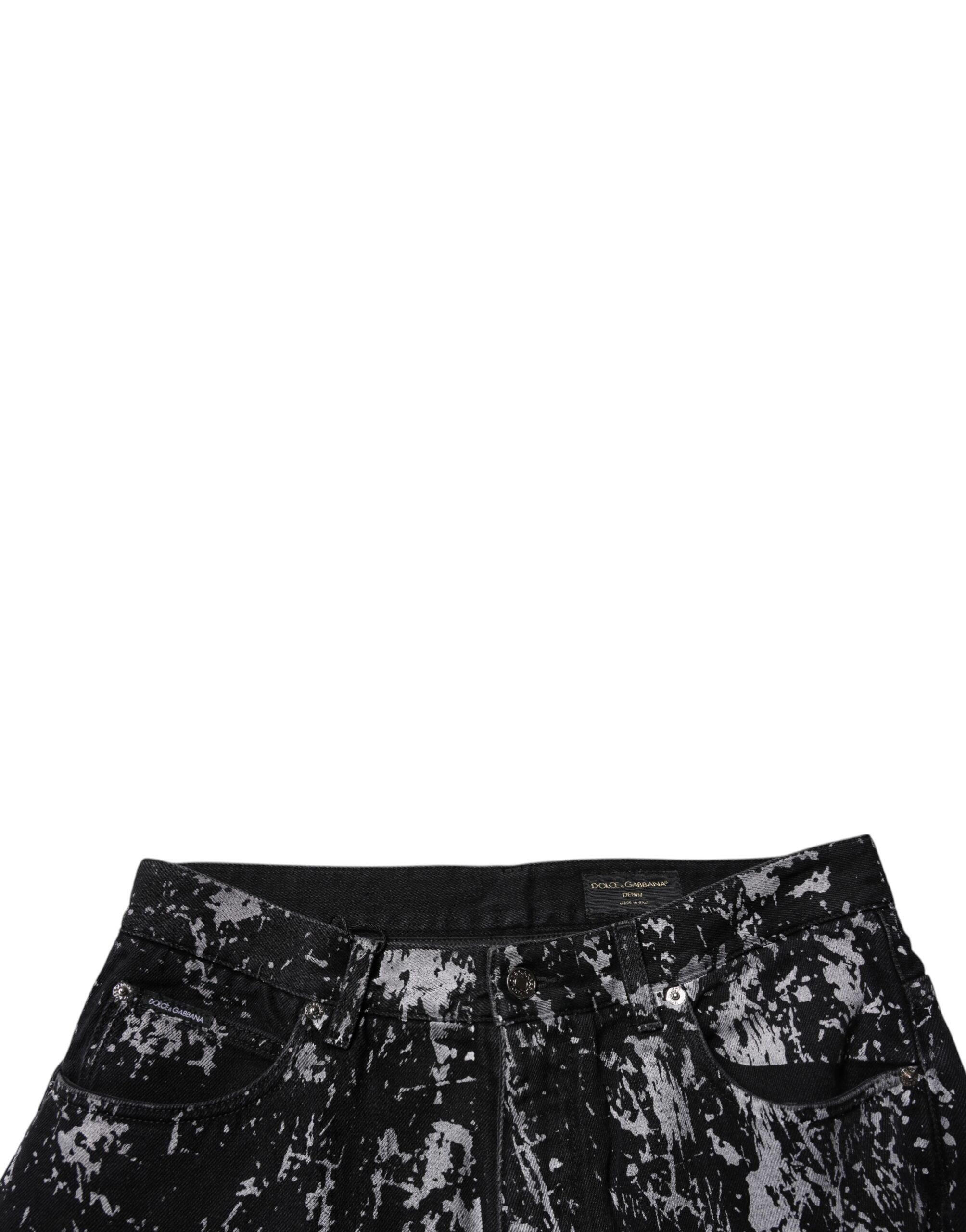 Tie Dye Cotton Straight Men Denim Men's Jeans - Dolce & Gabbana - Modalova