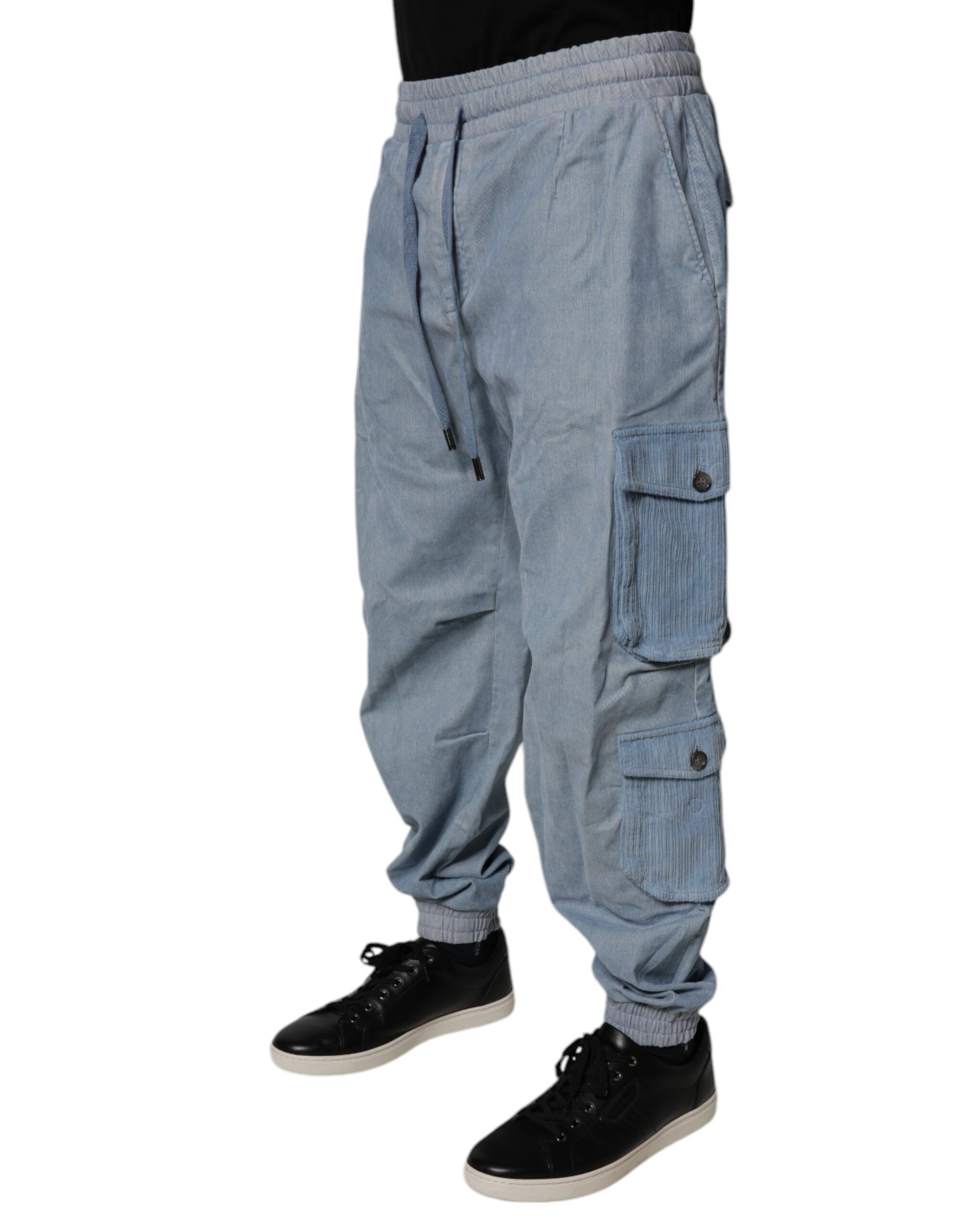 Cotton Jogger Cargo Men Denim Men's Pants - Dolce & Gabbana - Modalova