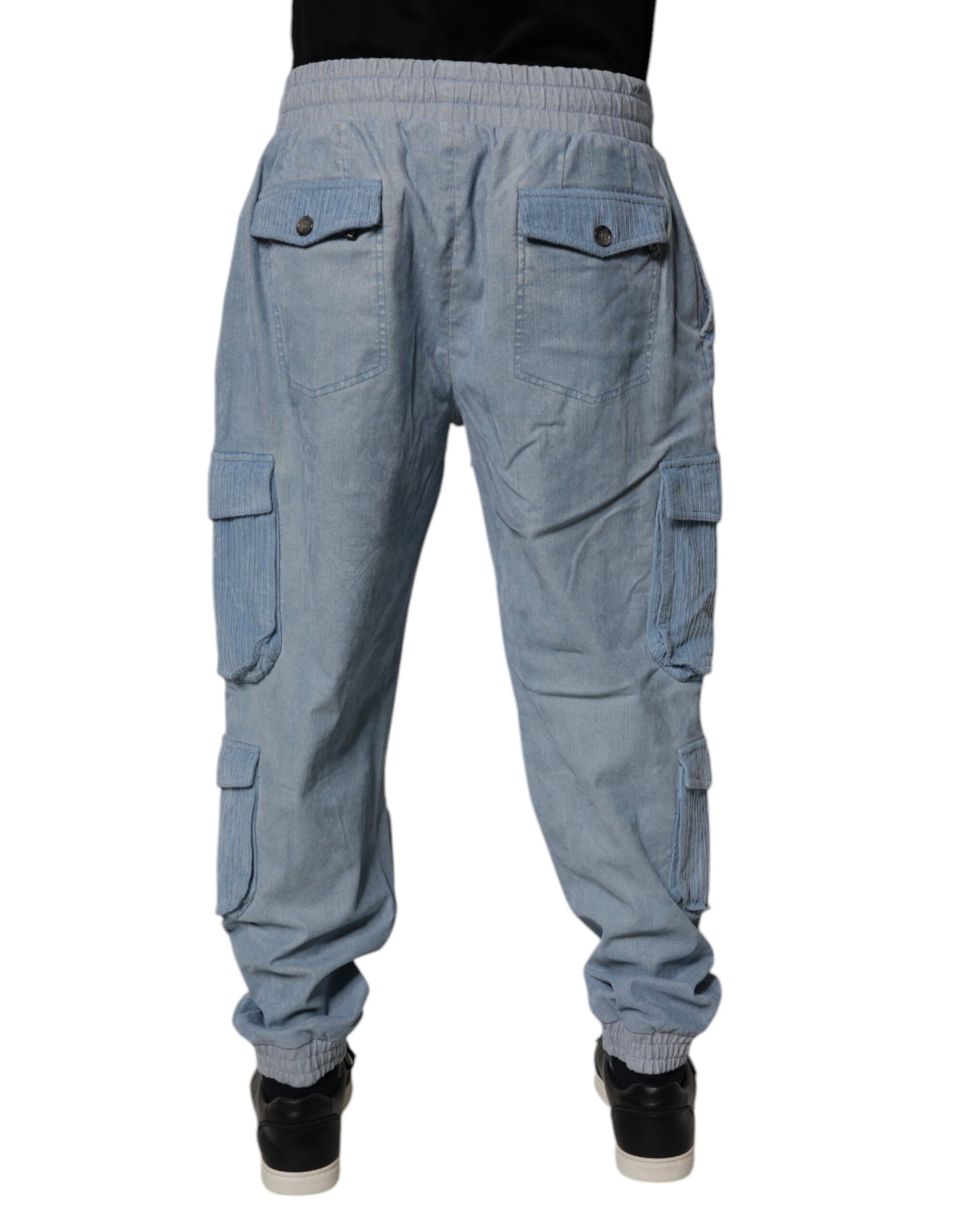 Cotton Jogger Cargo Men Denim Men's Pants - Dolce & Gabbana - Modalova