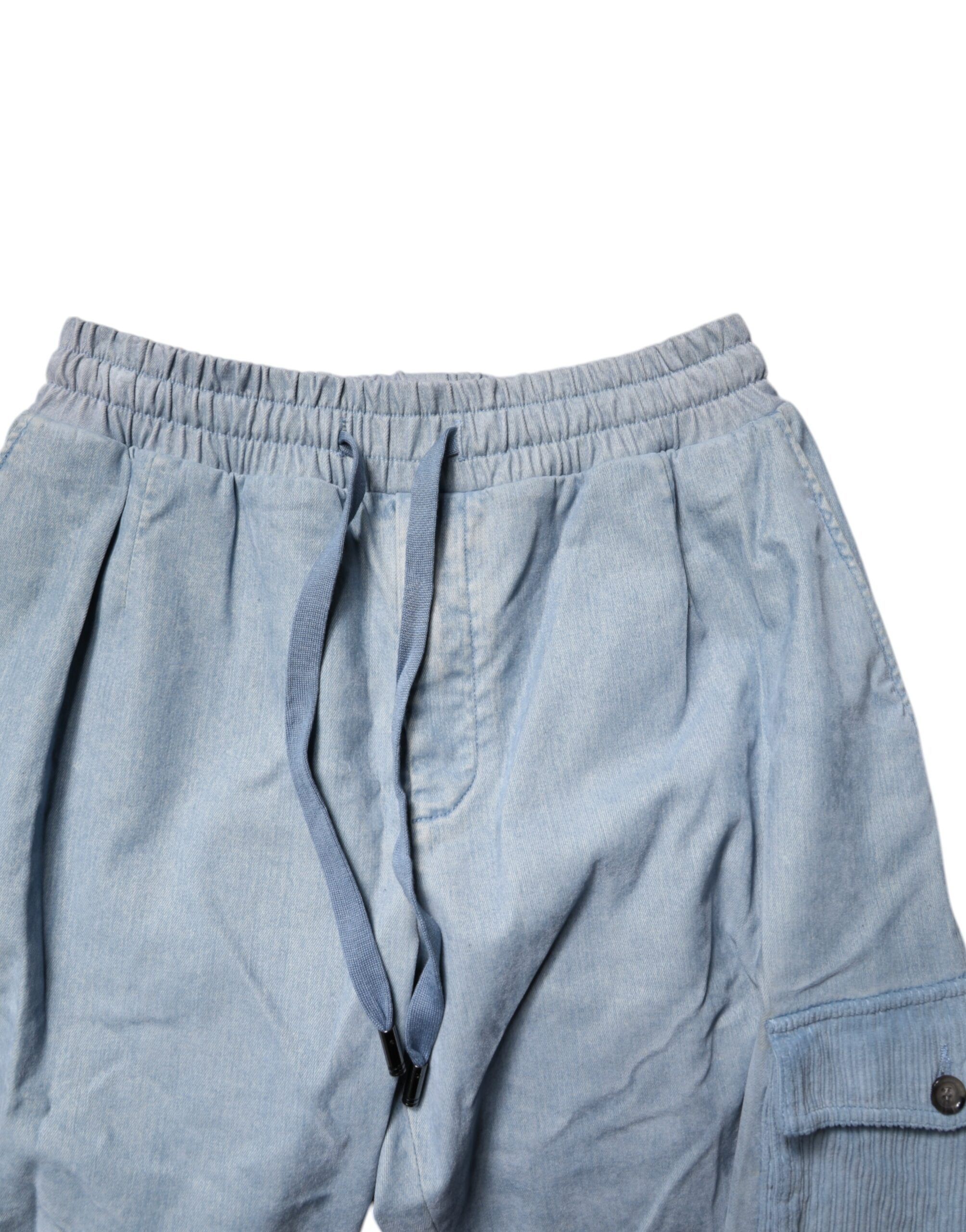 Cotton Jogger Cargo Men Denim Men's Pants - Dolce & Gabbana - Modalova