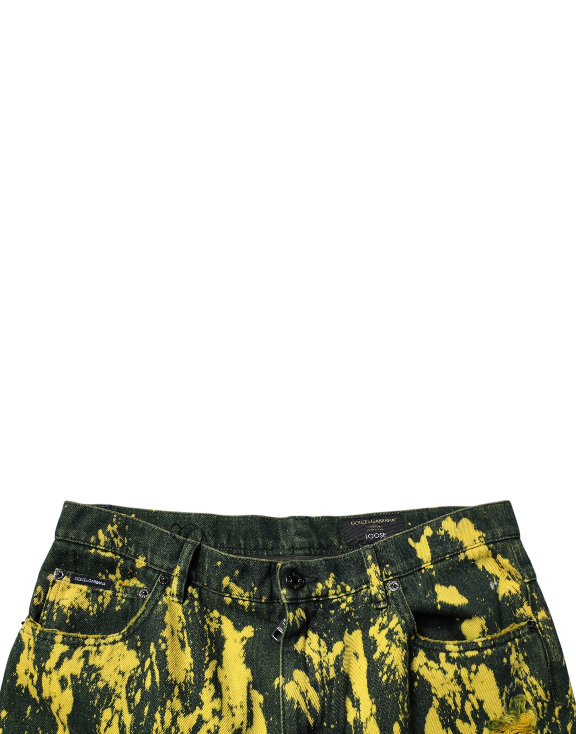Black Tie Dye Tattered Skinny Men Denim Men's Jeans - Dolce & Gabbana - Modalova