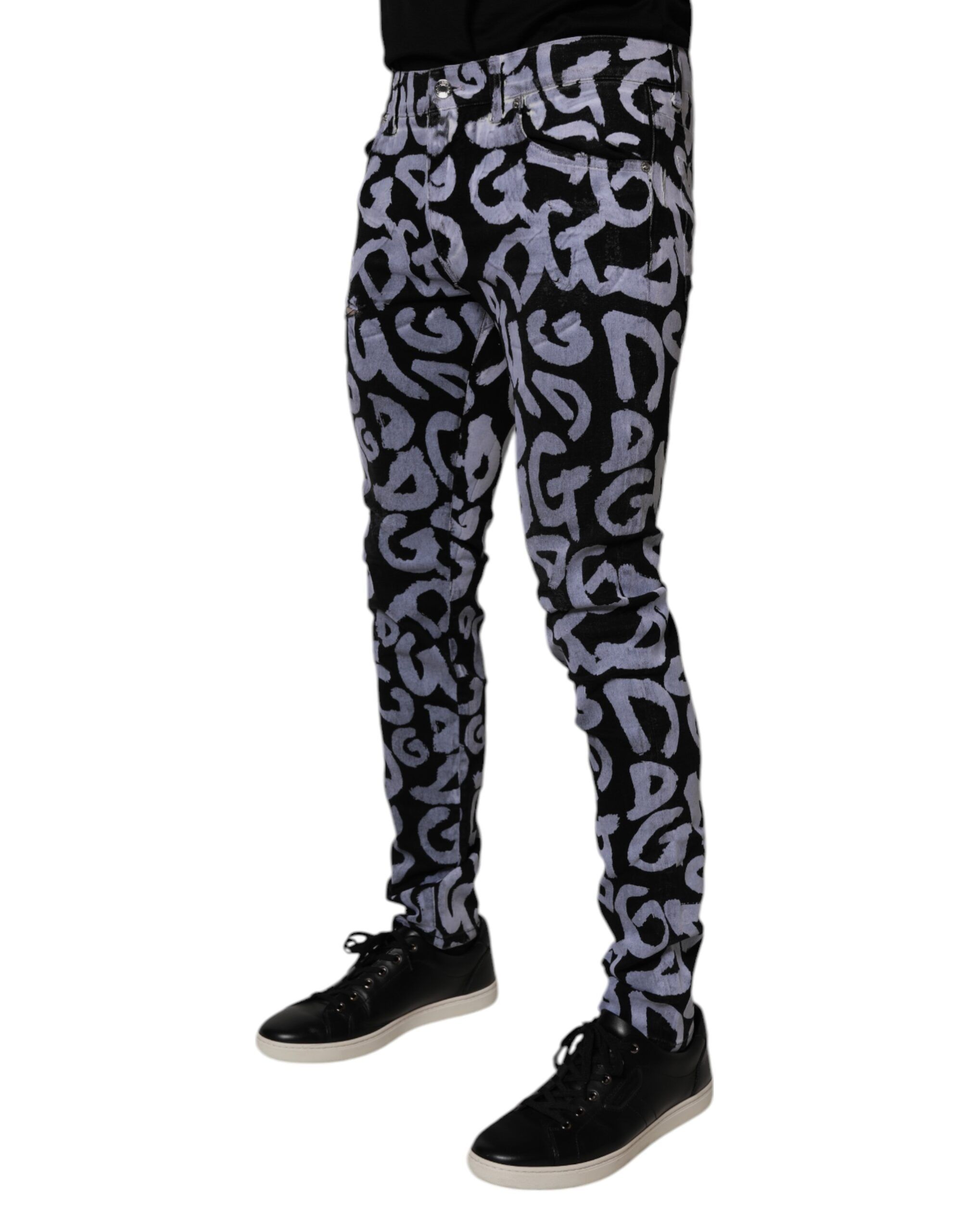 Logo Monogram Cotton Skinny Denim Men's Jeans - Dolce & Gabbana - Modalova