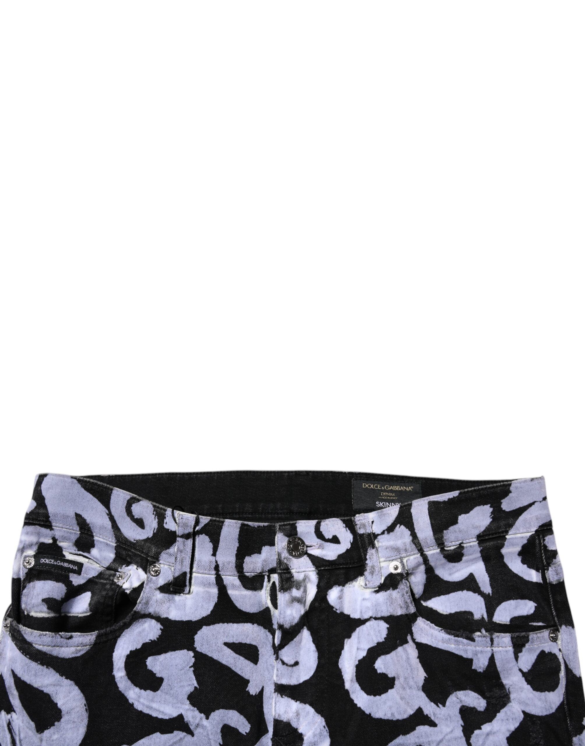 Logo Monogram Cotton Skinny Denim Men's Jeans - Dolce & Gabbana - Modalova