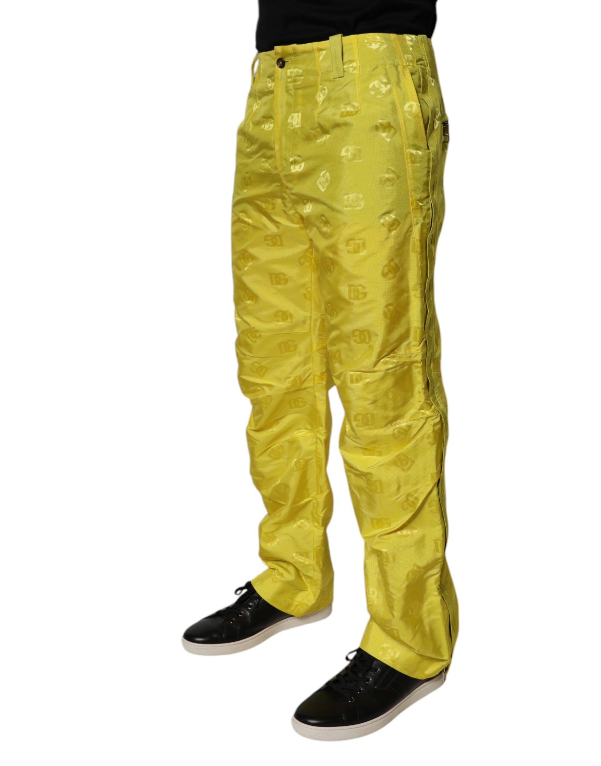 DG Monogram Polyester Straight Men's Pants - Dolce & Gabbana - Modalova