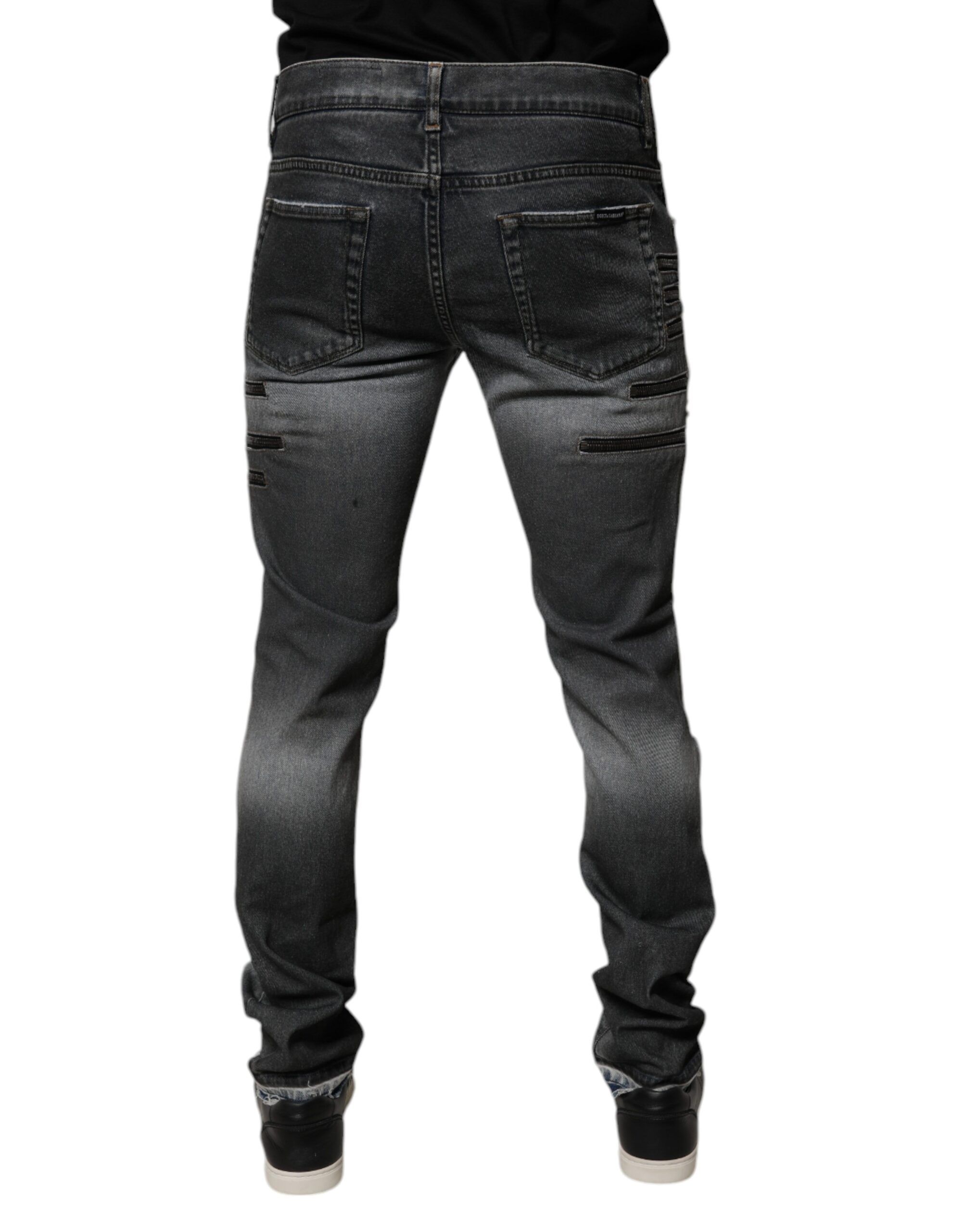Tattered Cotton Skinny Denim Men's Jeans - Dolce & Gabbana - Modalova