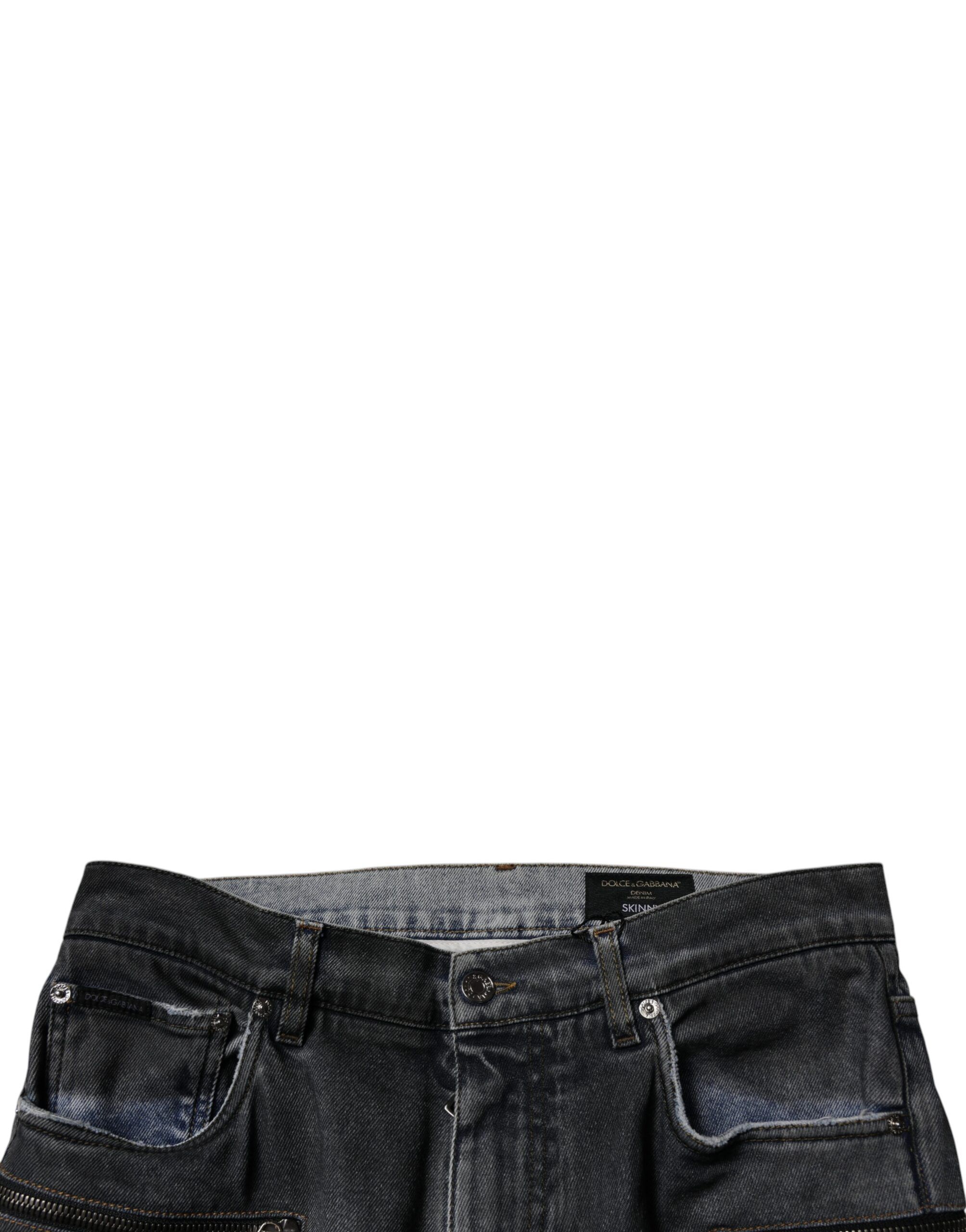 Tattered Cotton Skinny Denim Men's Jeans - Dolce & Gabbana - Modalova