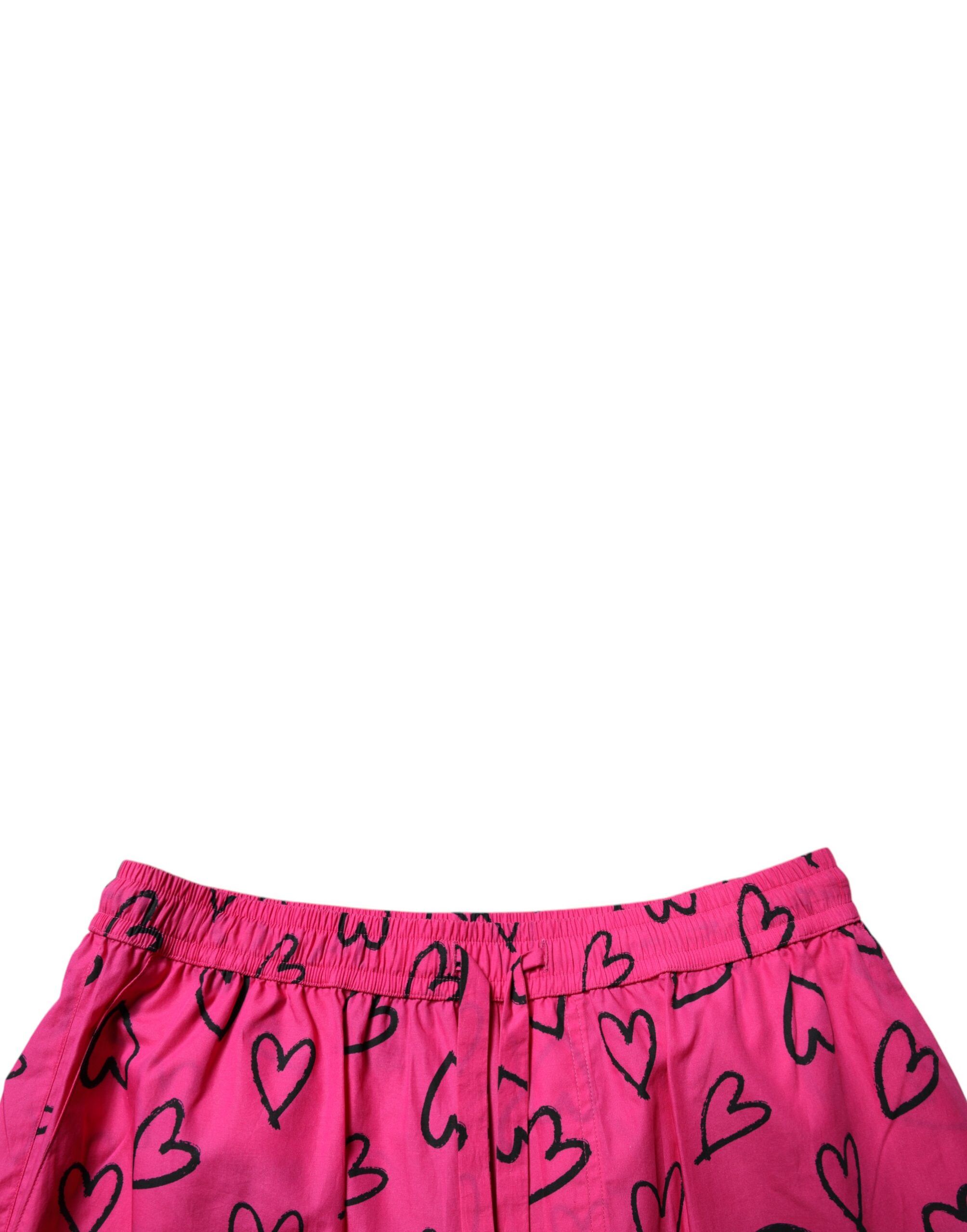 Cotton Heart Print Bermuda Men's Shorts - Dolce & Gabbana - Modalova