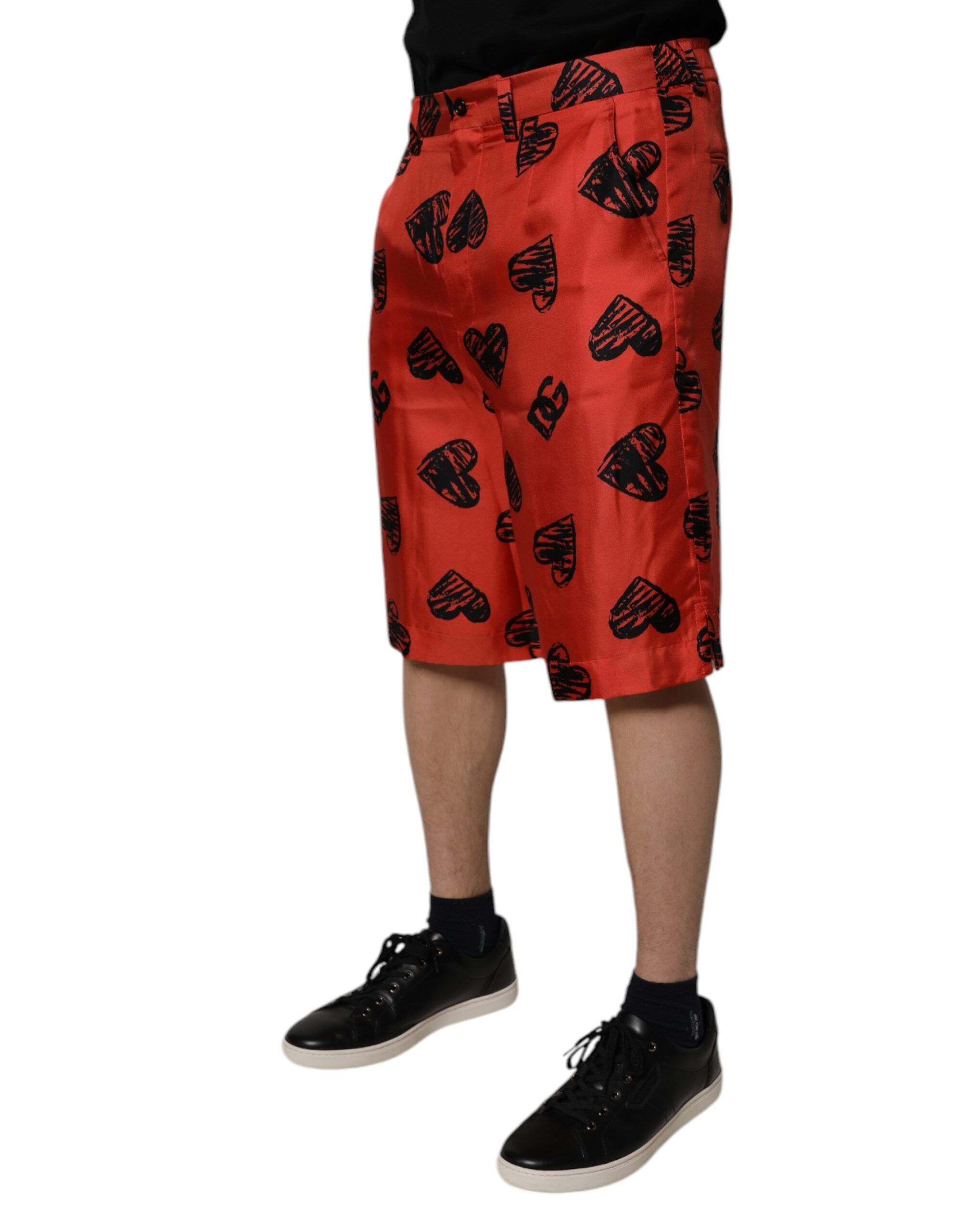 Silk Heart Print Bermuda Men's Shorts (Pre-Owned) - Dolce & Gabbana - Modalova