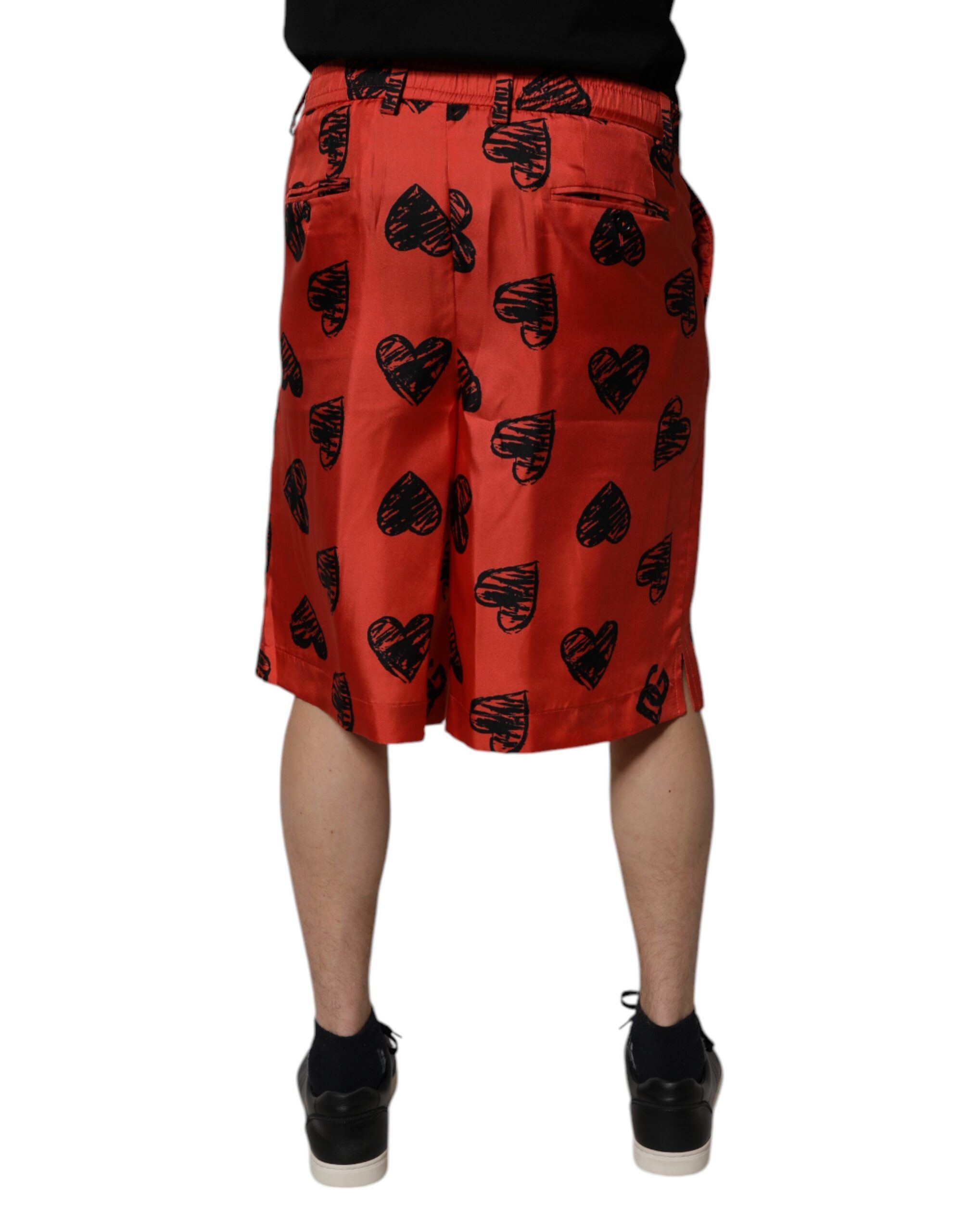 Silk Heart Print Bermuda Men's Shorts (Pre-Owned) - Dolce & Gabbana - Modalova