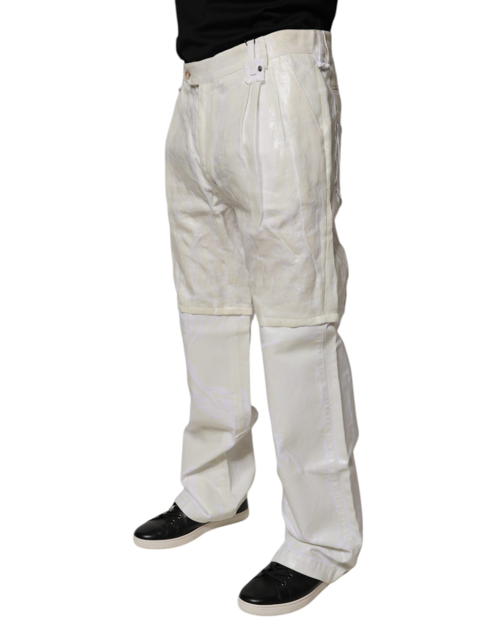 Linen Mid Waist Straight Men Denim Men's Jeans - Dolce & Gabbana - Modalova