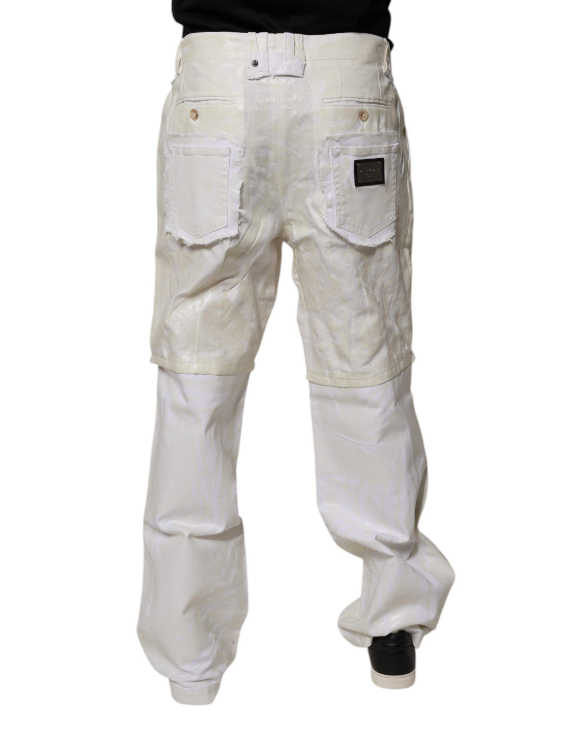 Linen Mid Waist Straight Men Denim Men's Jeans - Dolce & Gabbana - Modalova