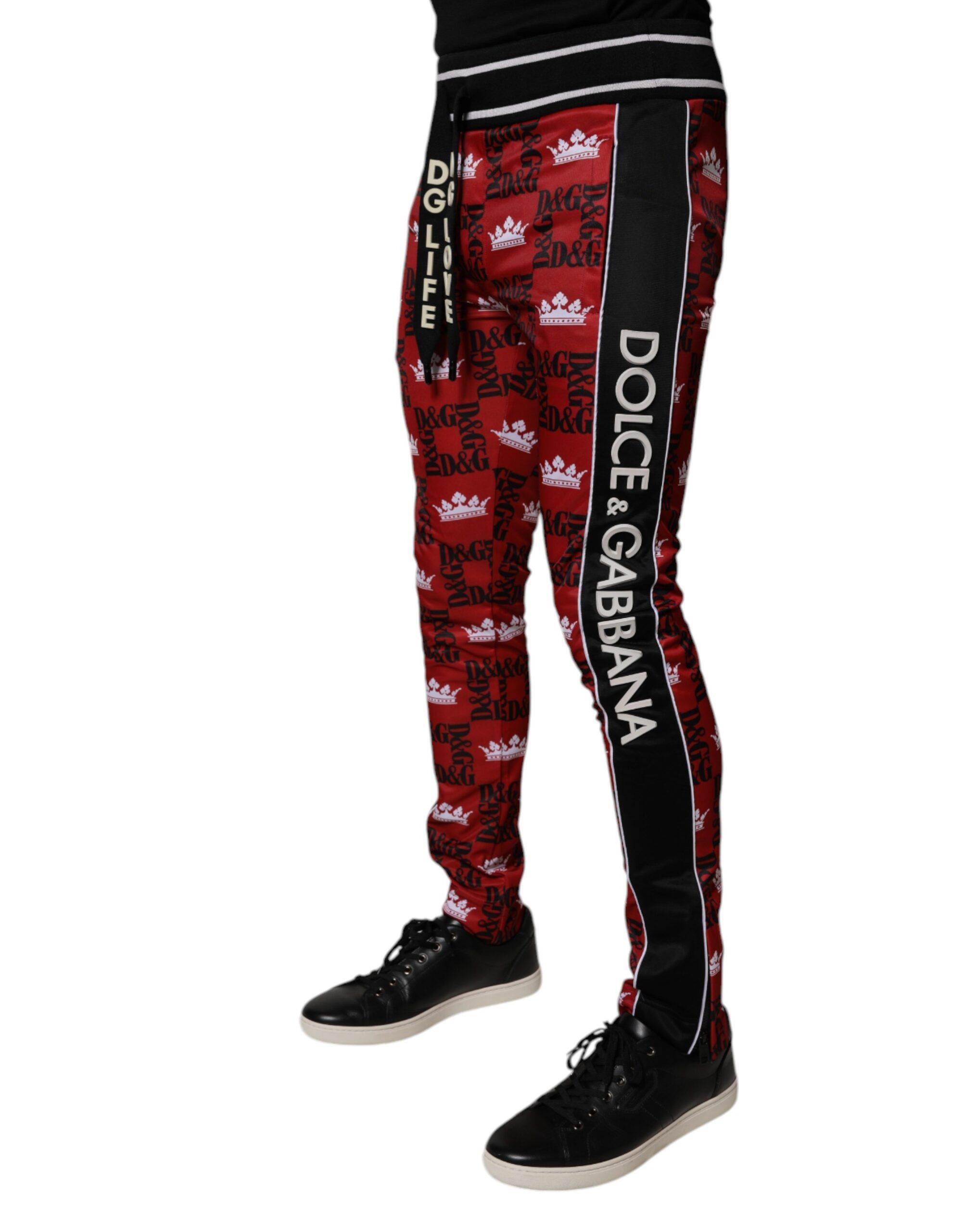 Red Crown Logo Monogram Men SweatMen's Men's Pants - Dolce & Gabbana - Modalova