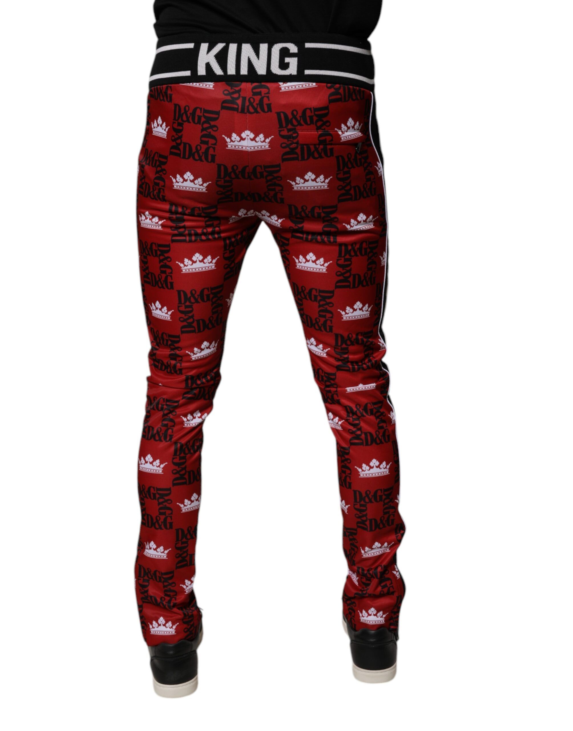 Red Crown Logo Monogram Men SweatMen's Men's Pants - Dolce & Gabbana - Modalova