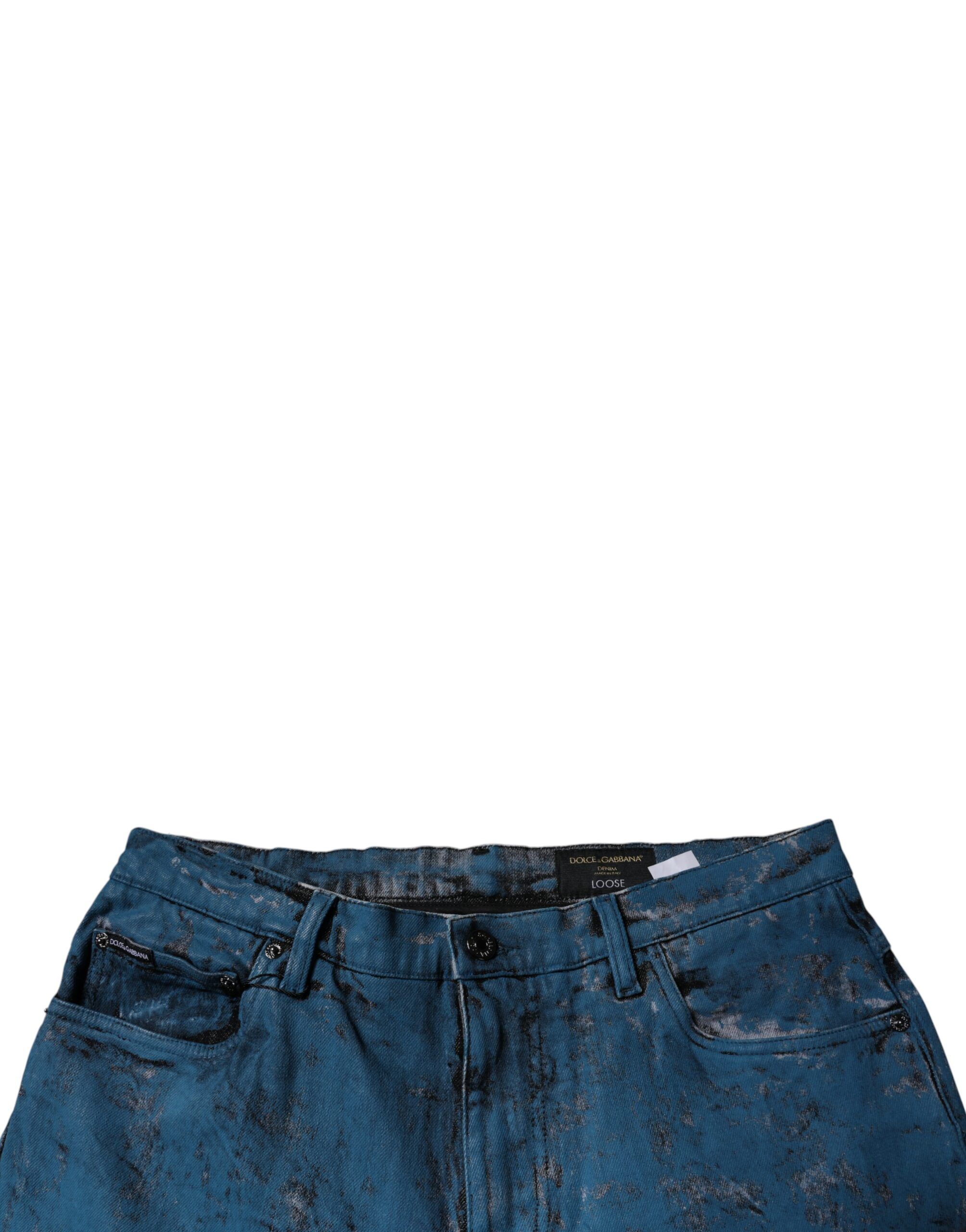 Tie Dye Cotton Skinny Men Denim Men's Jeans - Dolce & Gabbana - Modalova