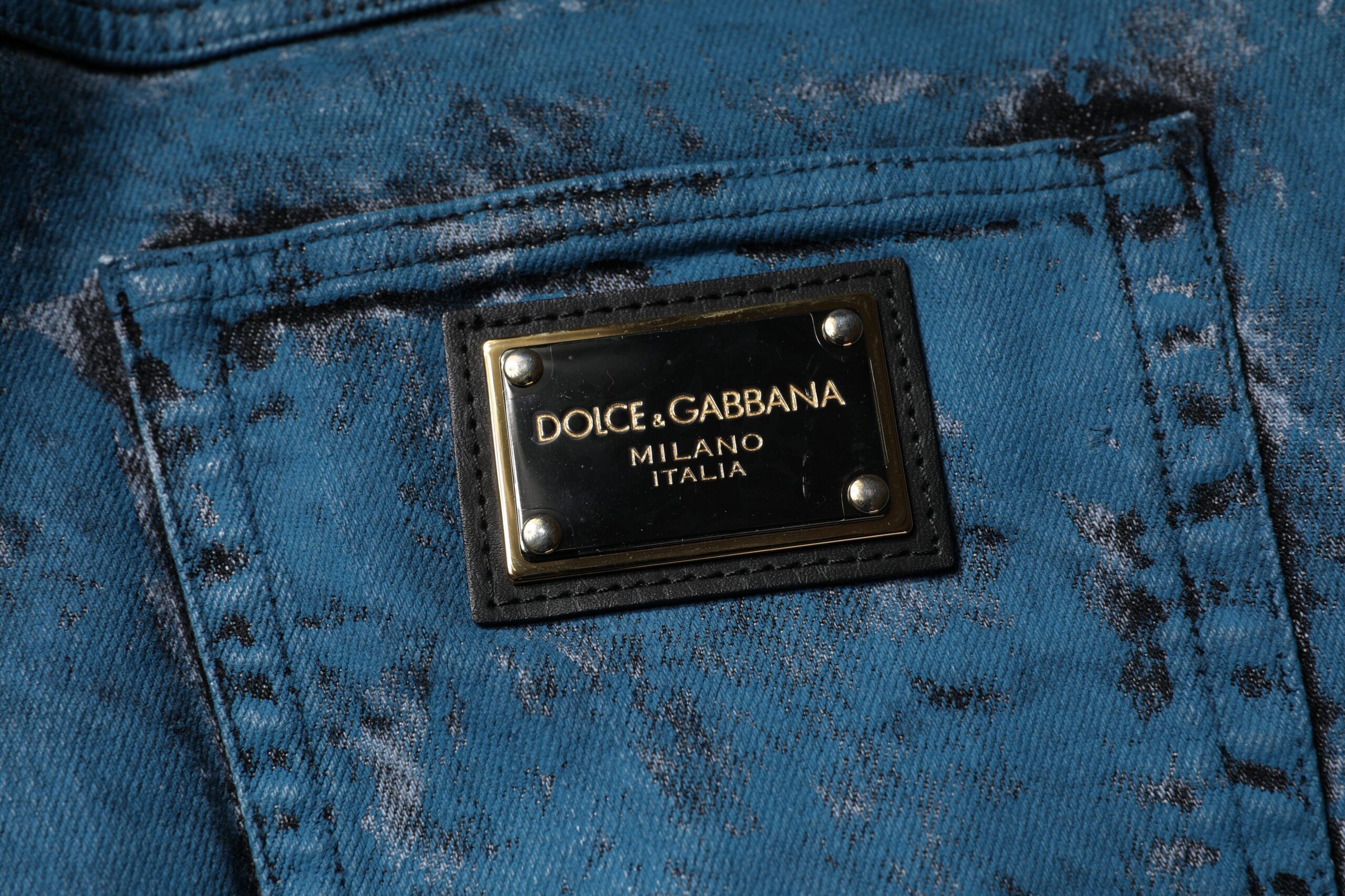 Tie Dye Cotton Skinny Men Denim Men's Jeans - Dolce & Gabbana - Modalova