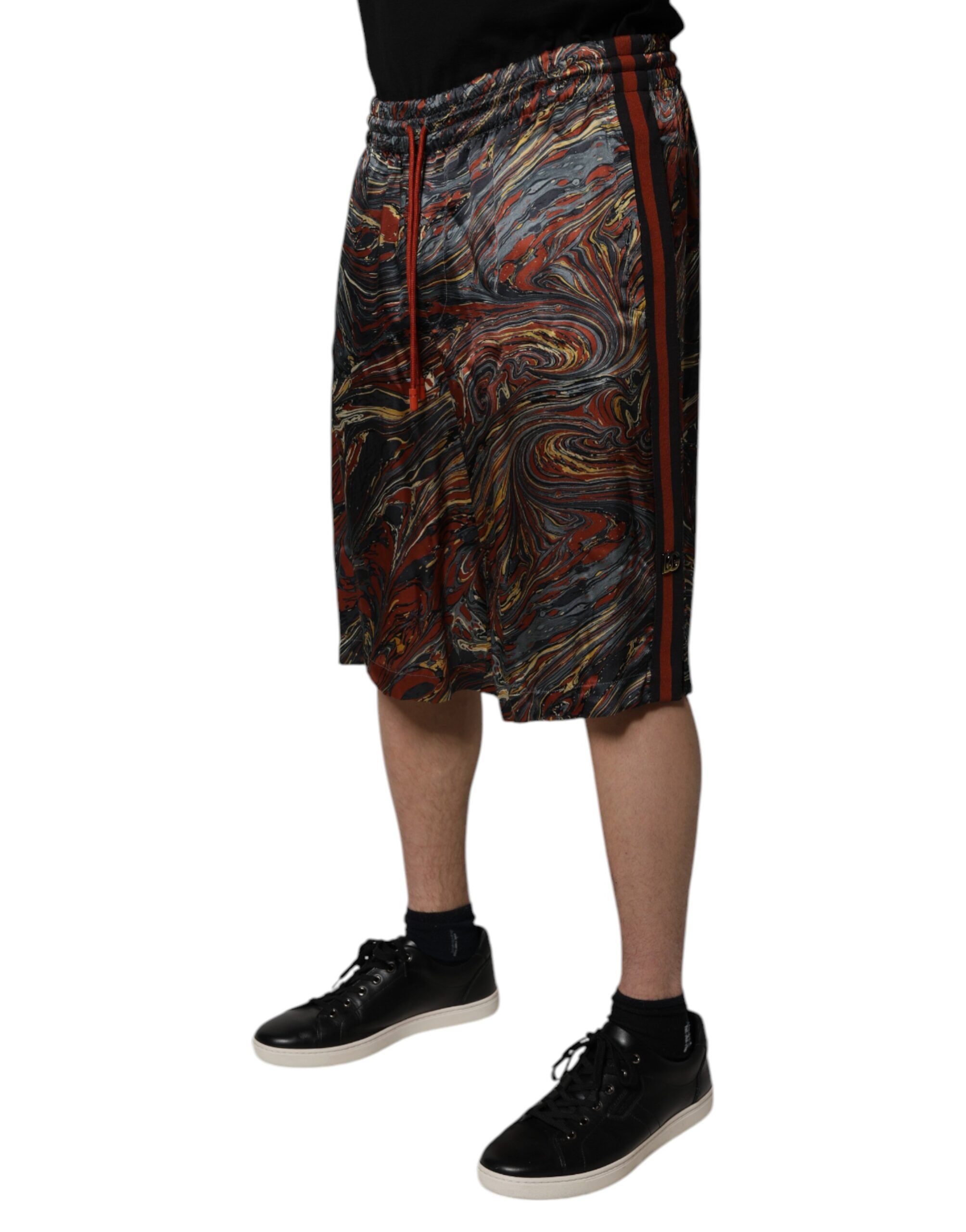 Marble Print Trouser Bermuda Men's Shorts - Dolce & Gabbana - Modalova