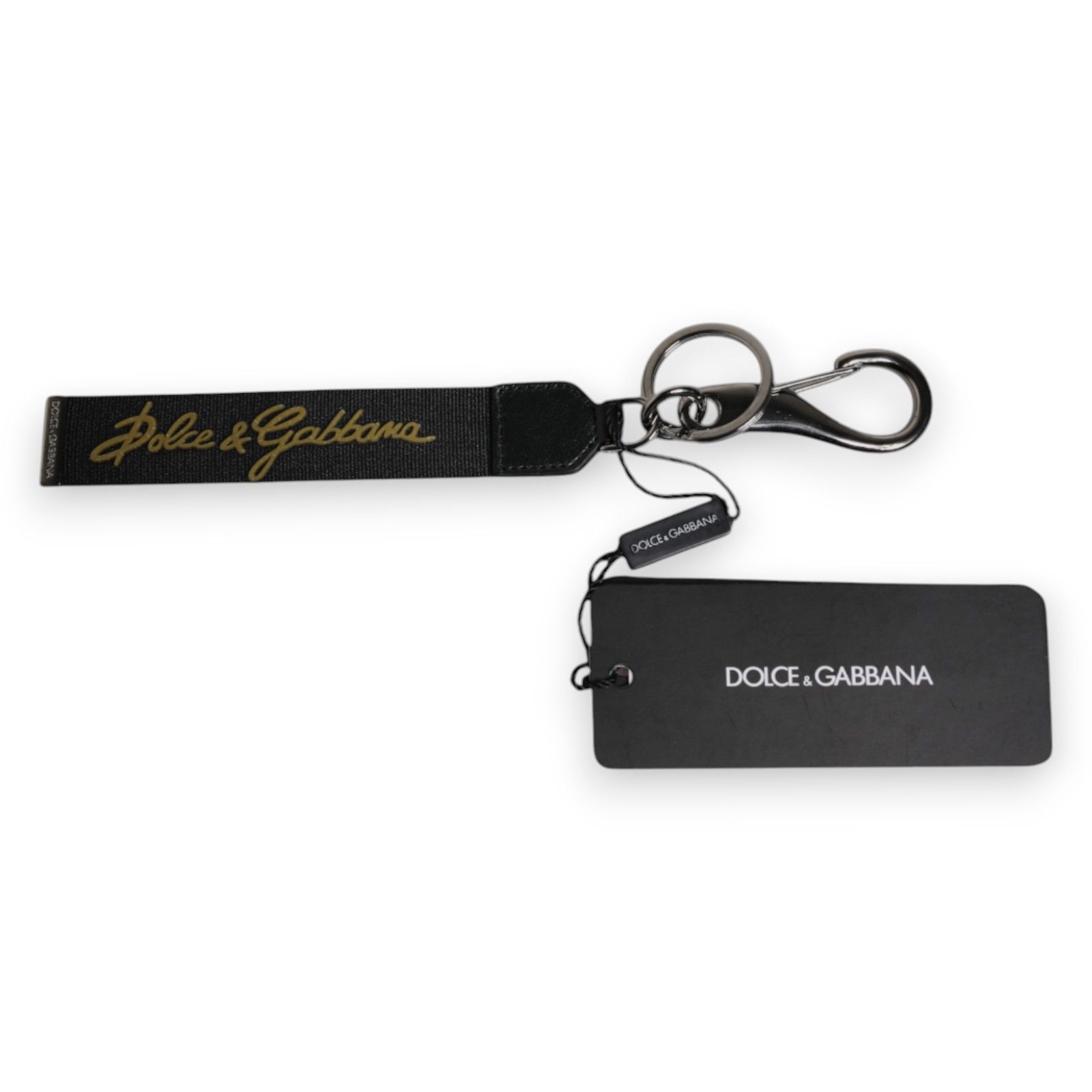 Logo Nylon Silver Brass Men Holder Keychain Men's Keyring - Dolce & Gabbana - Modalova