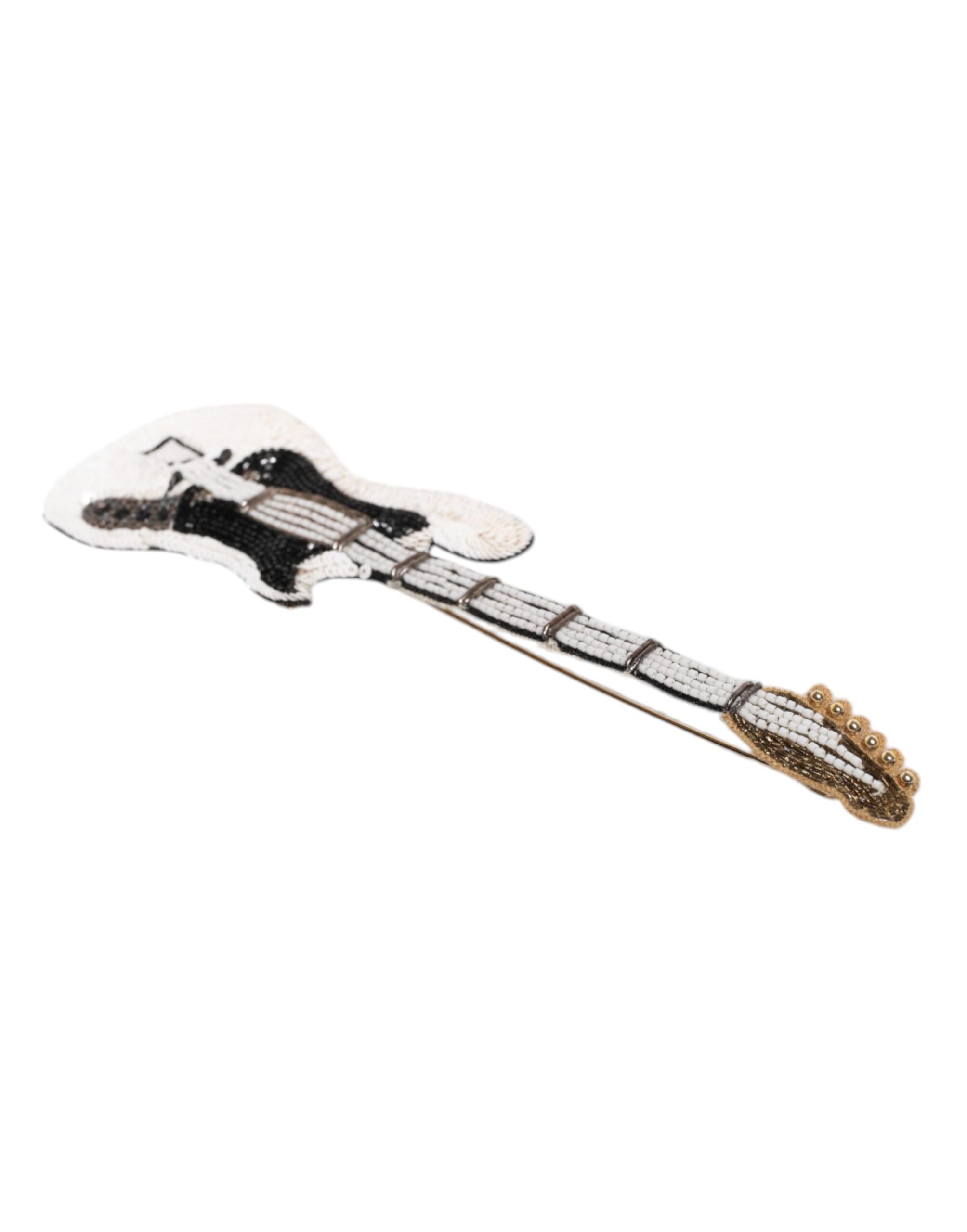 Brass Logo Beaded Guitar Pin Men's Brooch - Dolce & Gabbana - Modalova