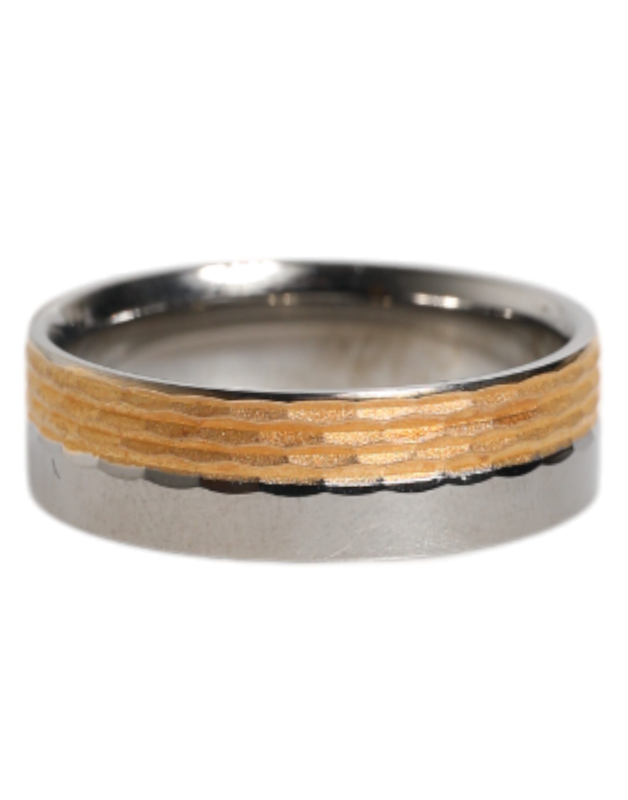 Silver Tone Real Brass DG Logo Men's Ring - Dolce & Gabbana - Modalova