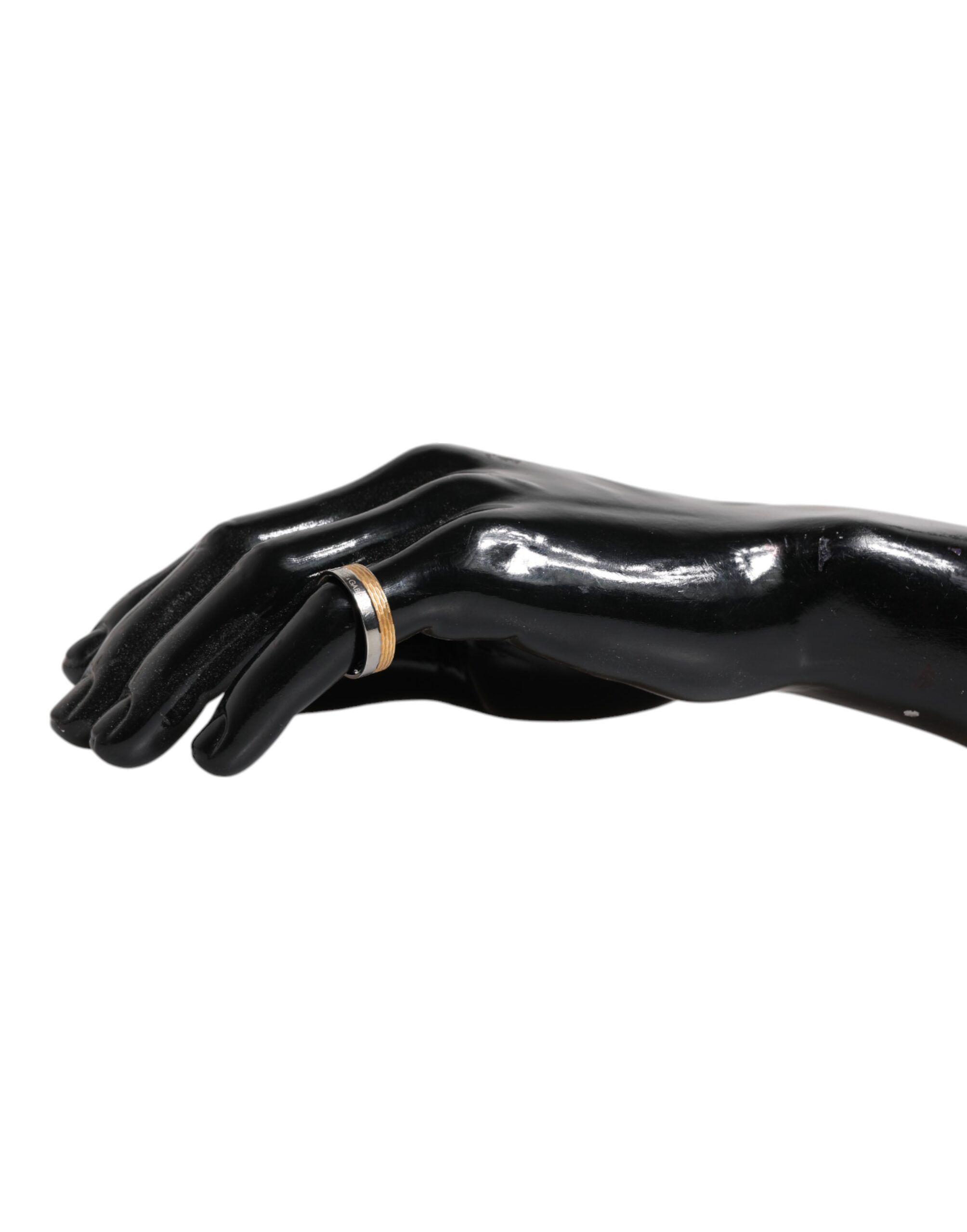 Silver Tone Real Brass DG Logo Men's Ring - Dolce & Gabbana - Modalova