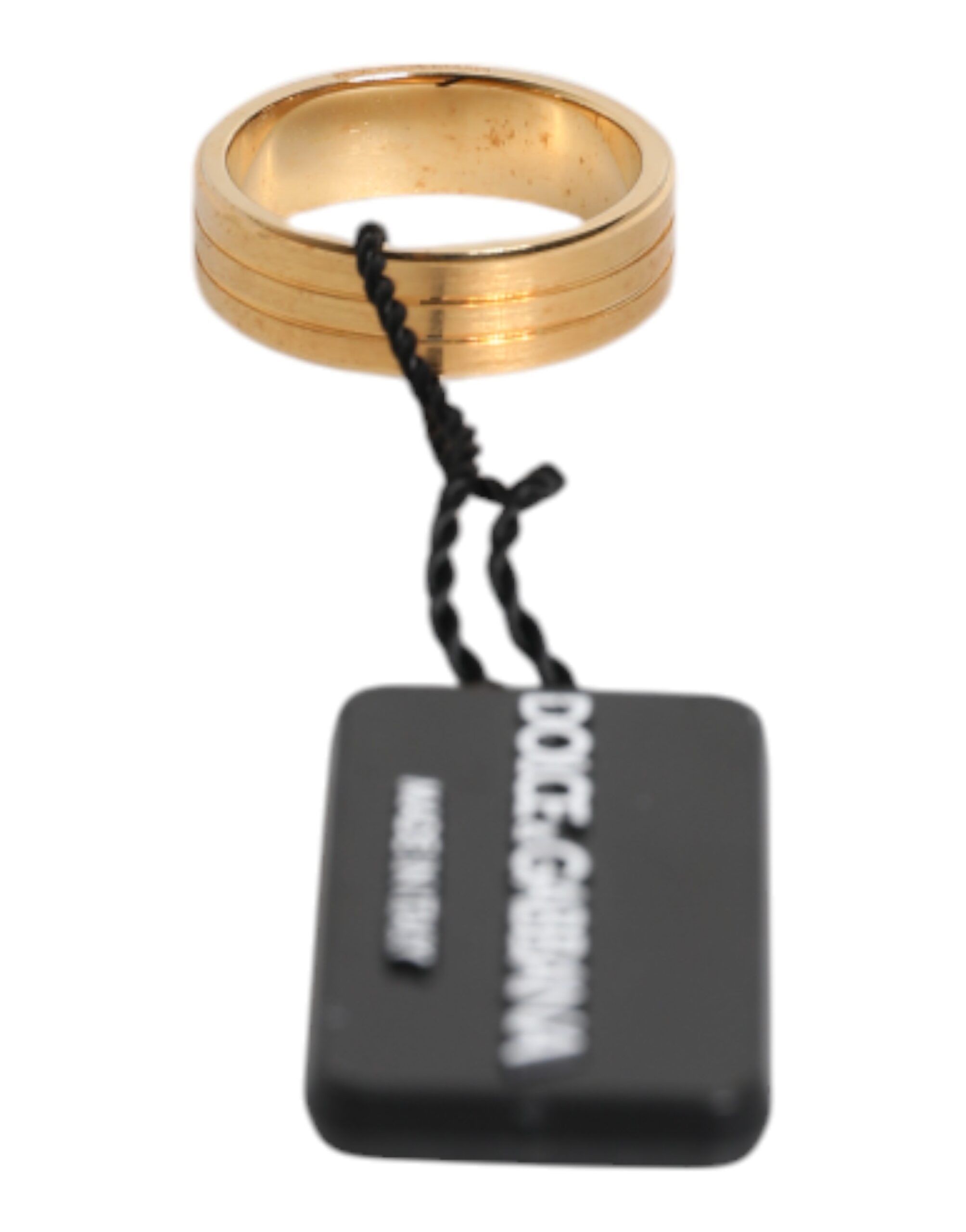 Tone Brass Red Crystal DG Logo Men's Ring - Dolce & Gabbana - Modalova