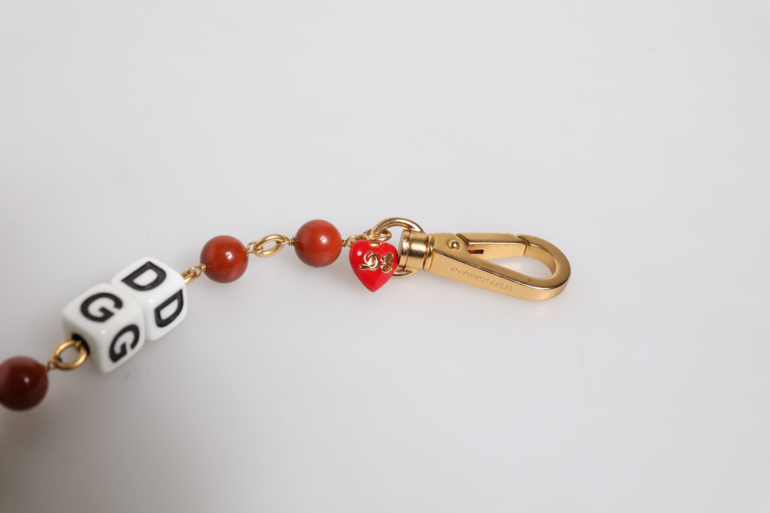 Gold Tone Brass Chain DG Logo Dice Men's Bracelet - Dolce & Gabbana - Modalova