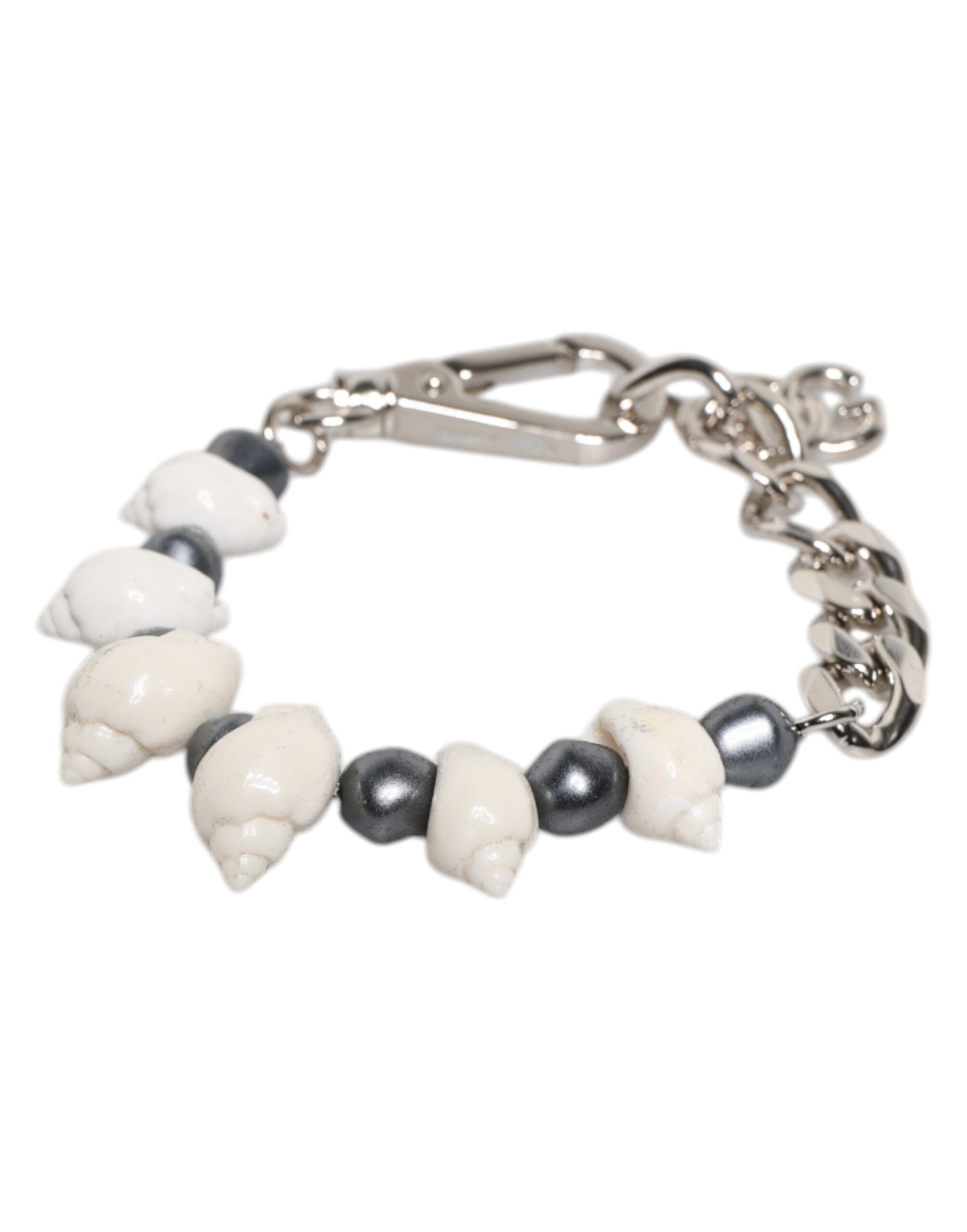Tone Brass Beaded Shell DG Logo Pendant Men's Bracelet - Dolce & Gabbana - Modalova