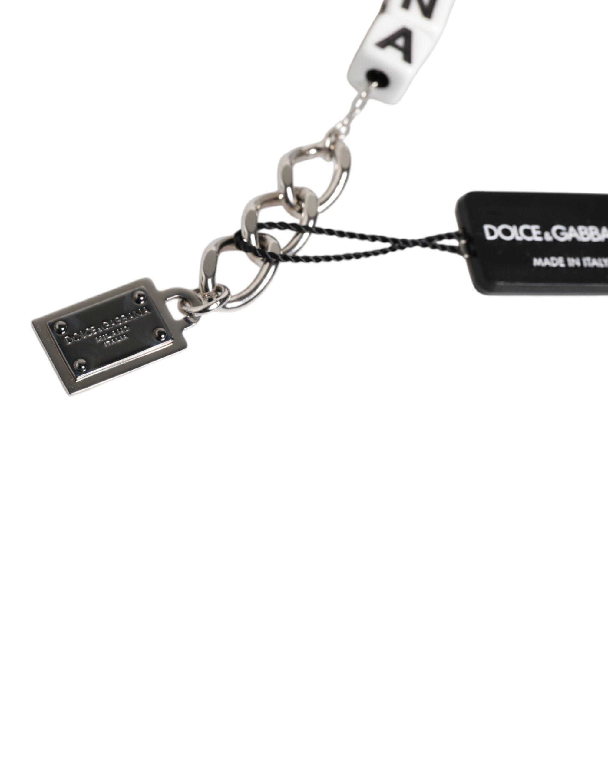Brass Chain Dice Logo Embellished Charm Women's Bracelet - Dolce & Gabbana - Modalova