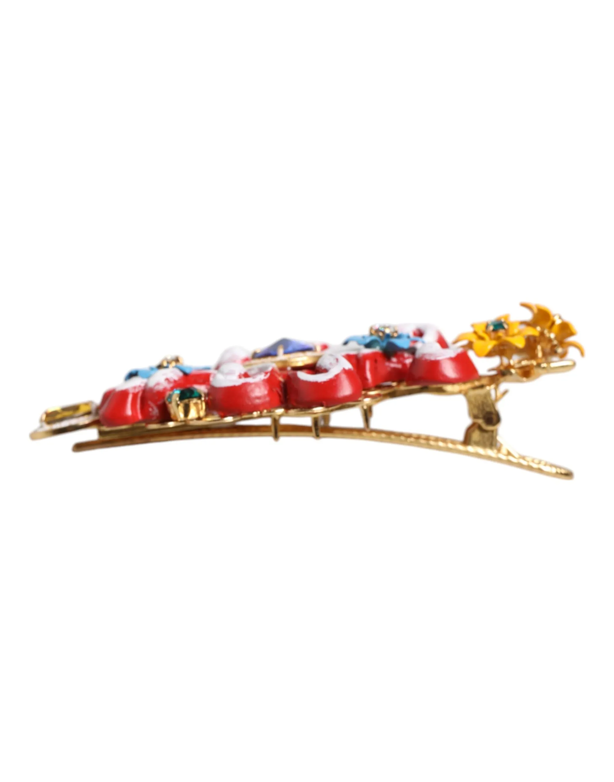 Spring CARRETTO Gold Brass Crystal Hair Women's Clip - Dolce & Gabbana - Modalova
