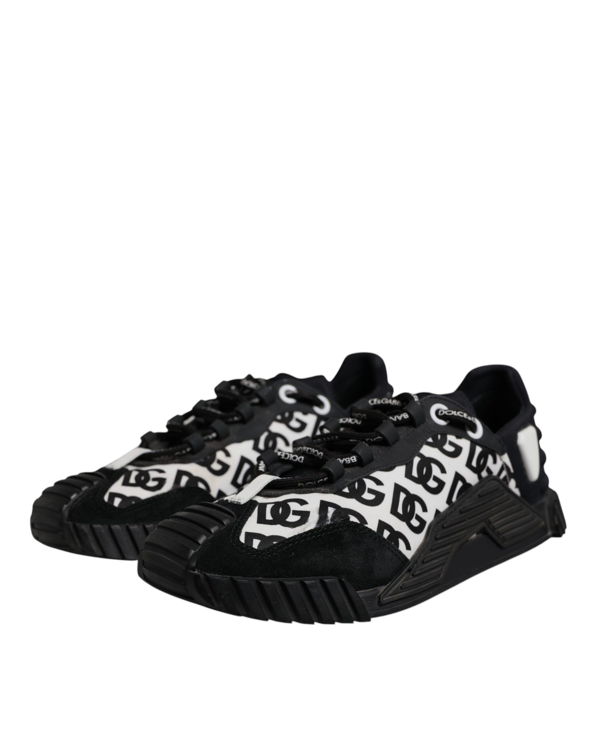 Black Logo Lace Up Low Top NS1 Sneakers Men's Shoes (Pre-Owned) - Dolce & Gabbana - Modalova