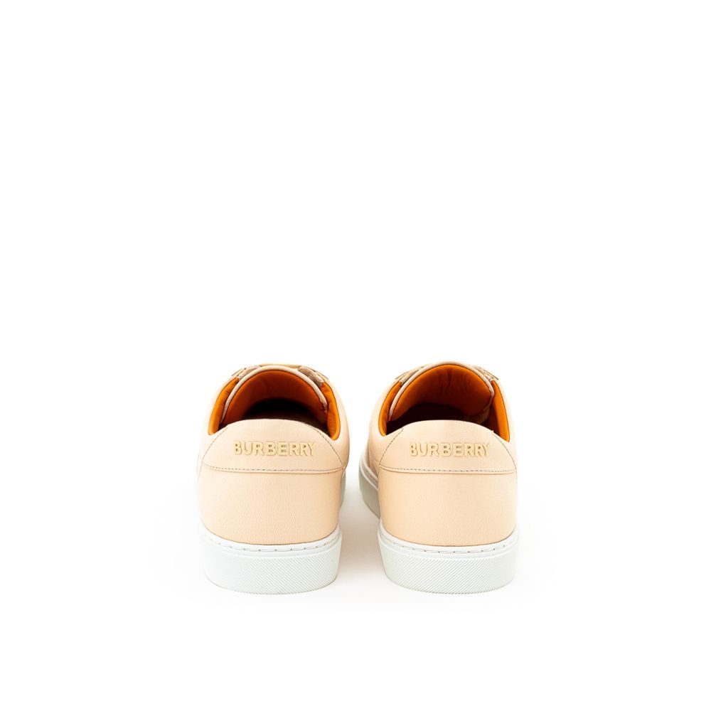 Leather Low Top Women's Sneakers - Burberry - Modalova