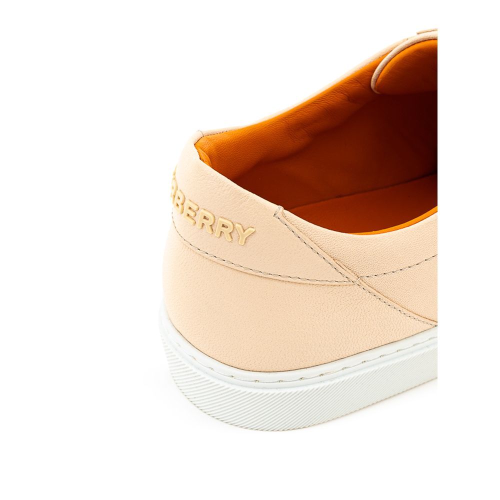 Leather Low Top Women's Sneakers - Burberry - Modalova