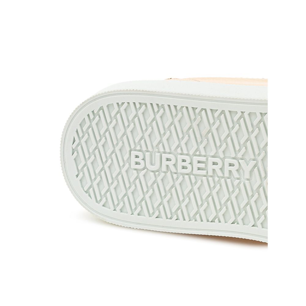 Leather Low Top Women's Sneakers - Burberry - Modalova