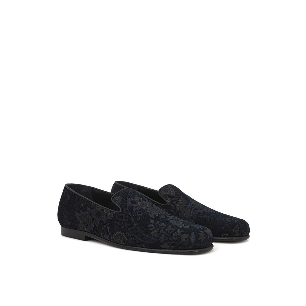 Leather Slip-On Men's Loafers - Etro - Modalova