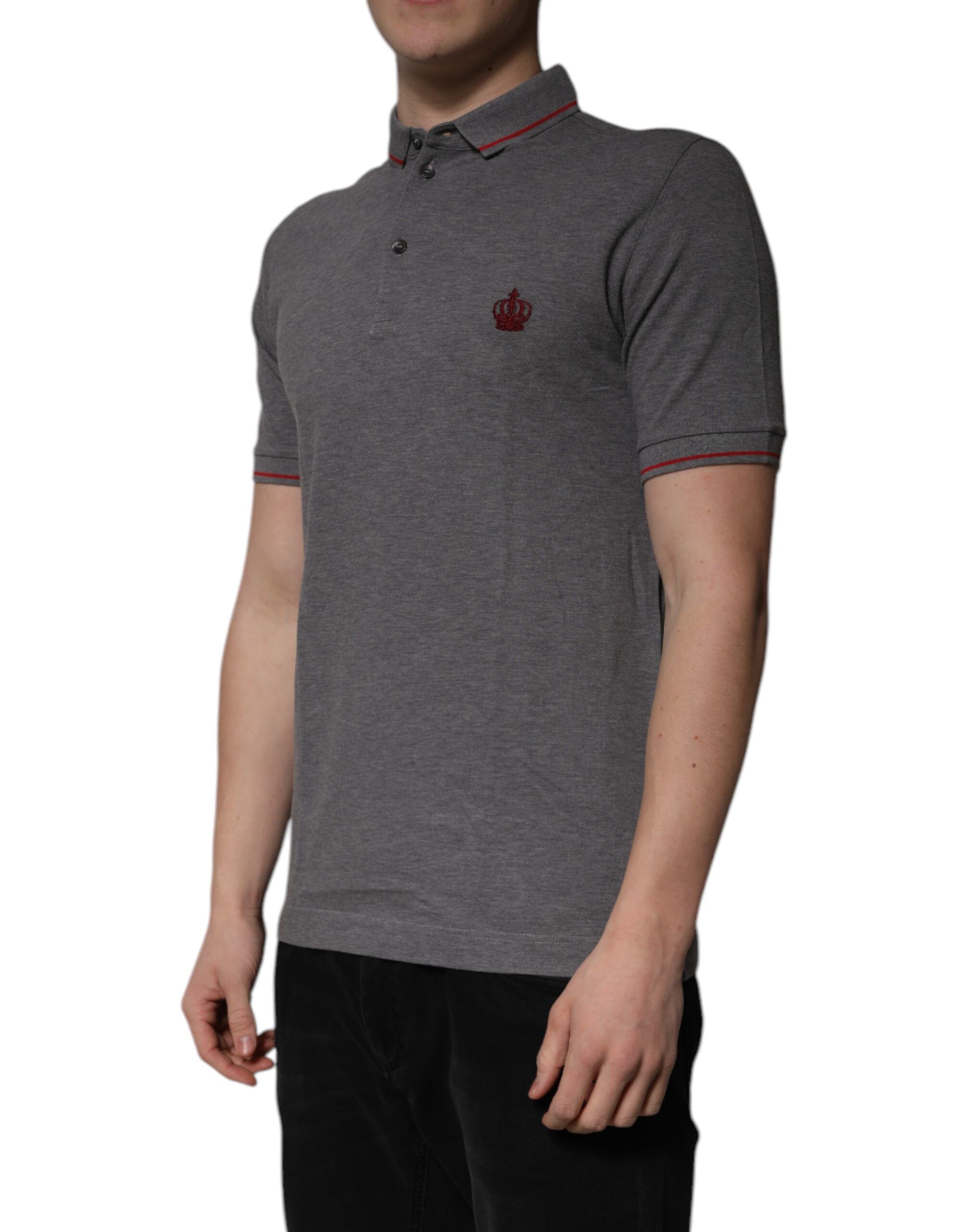 Cotton Crown Collared Polo Men's T-shirt - Dolce & Gabbana - Modalova