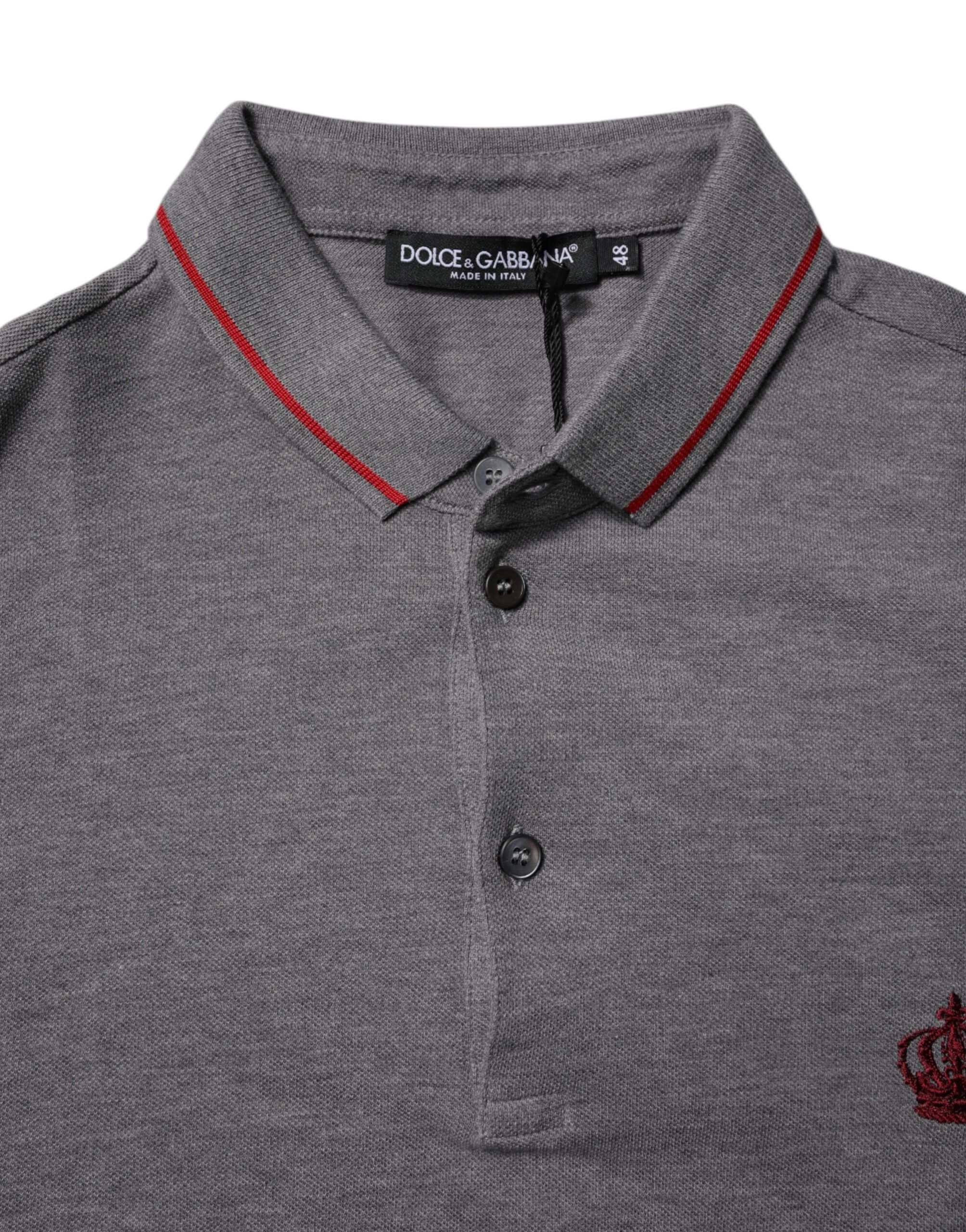 Cotton Crown Collared Polo Men's T-shirt - Dolce & Gabbana - Modalova