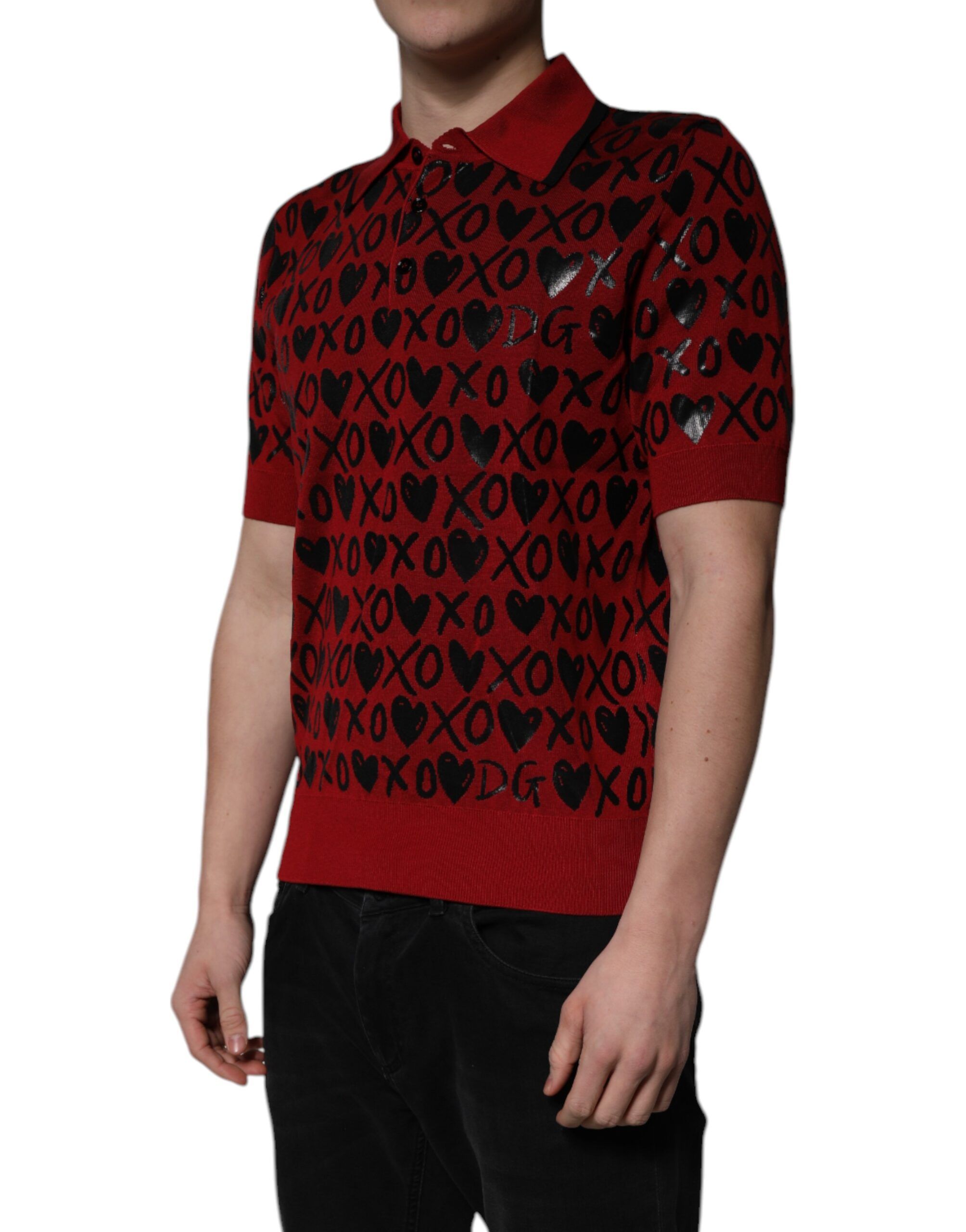 Cotton XOXO Collared Polo Men's T-shirt - Dolce & Gabbana - Modalova