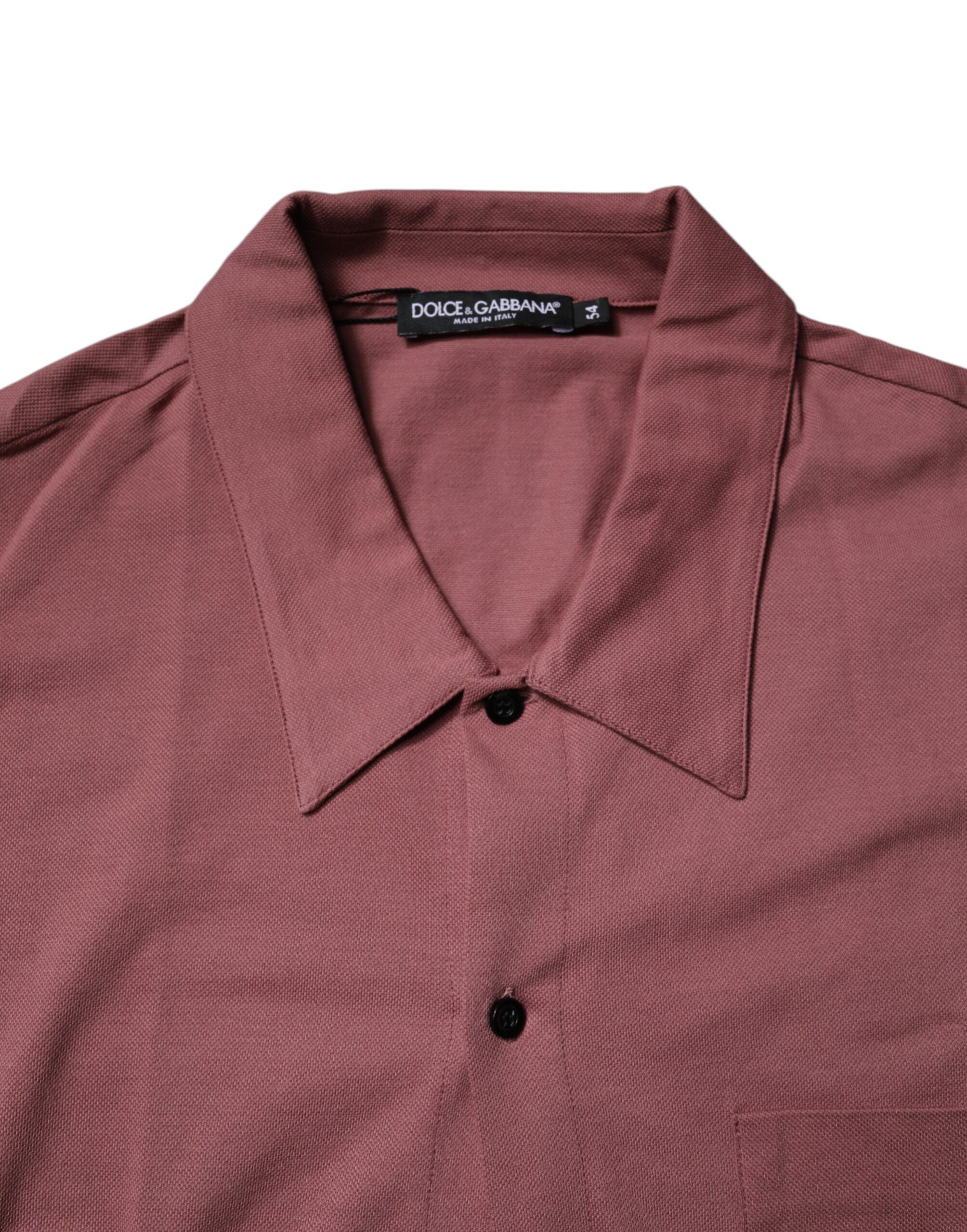 Dark Button Down Casual Polo Men Men's Shirt - Dolce & Gabbana - Modalova